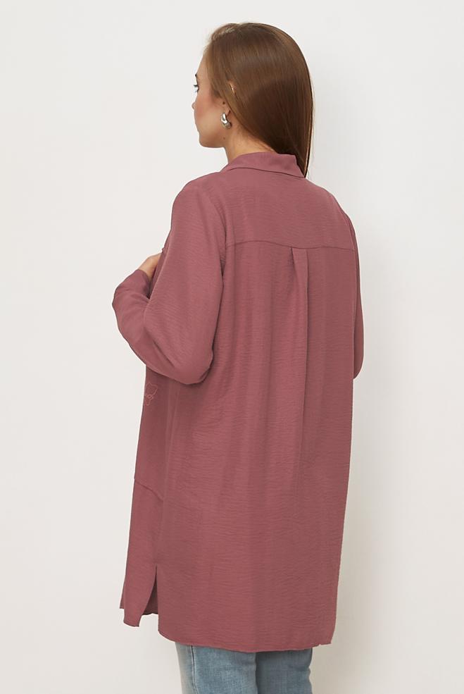 Hijab clothing PINK SHIRT COLLAR TUNIC 46318 - ALVİNA