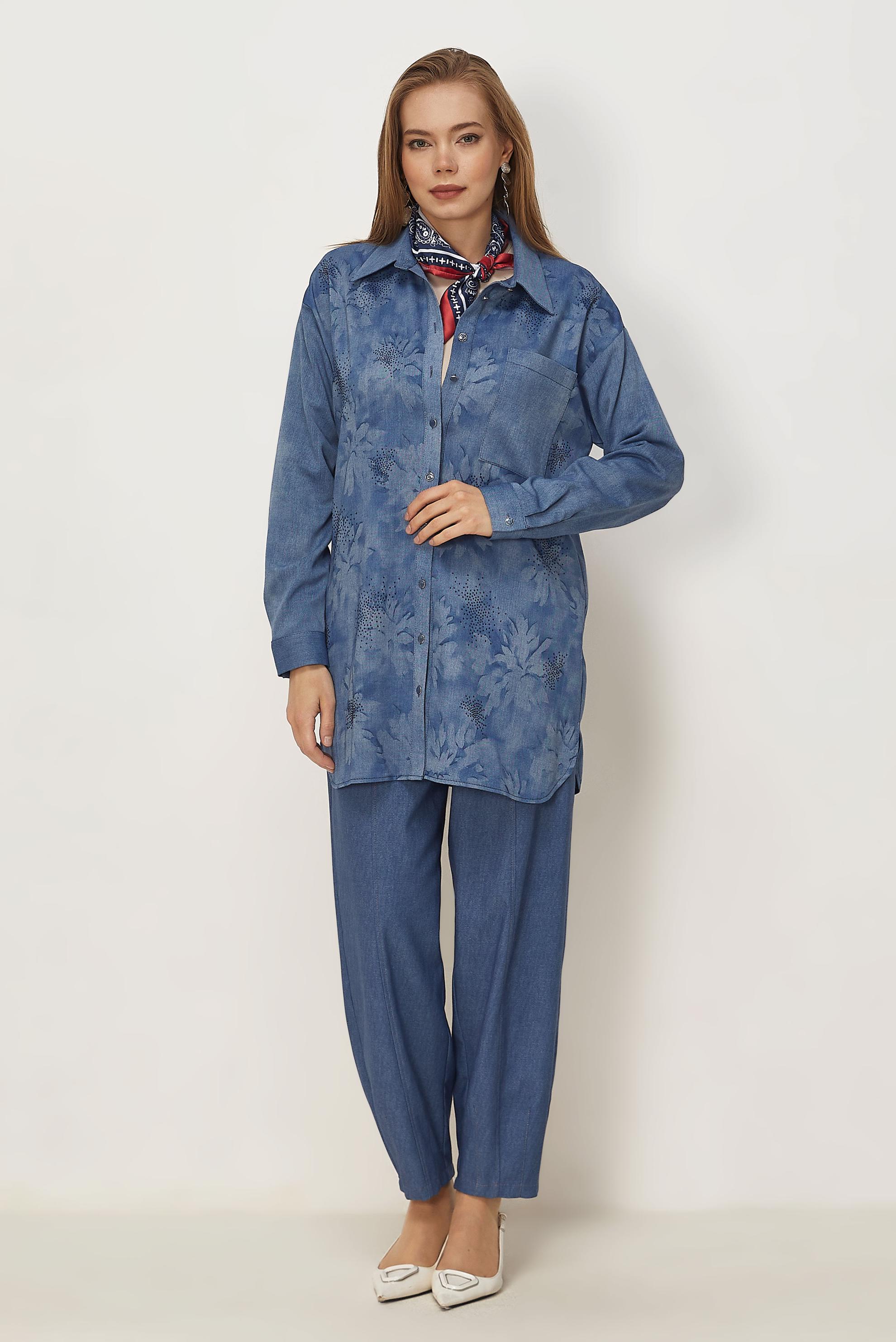 Hijab clothing BLUE DENIM LOOK TUNIC 46322
