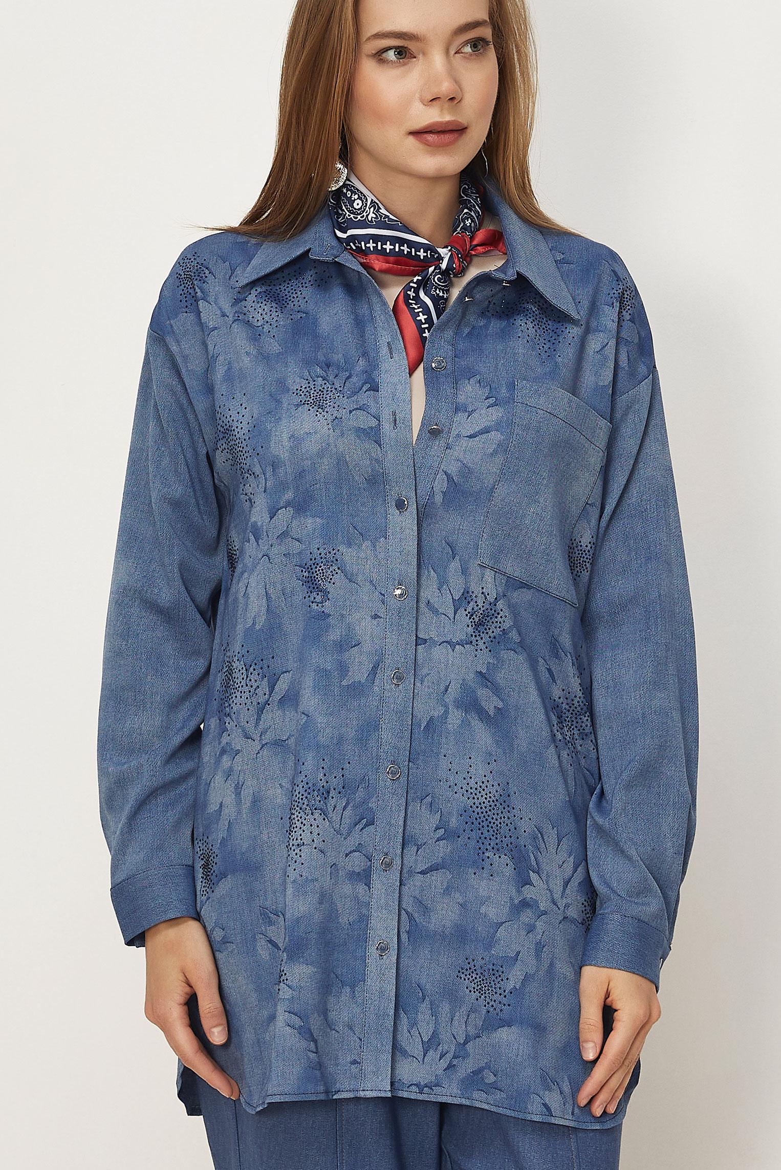 Hijab clothing BLUE DENIM LOOK TUNIC 46322
