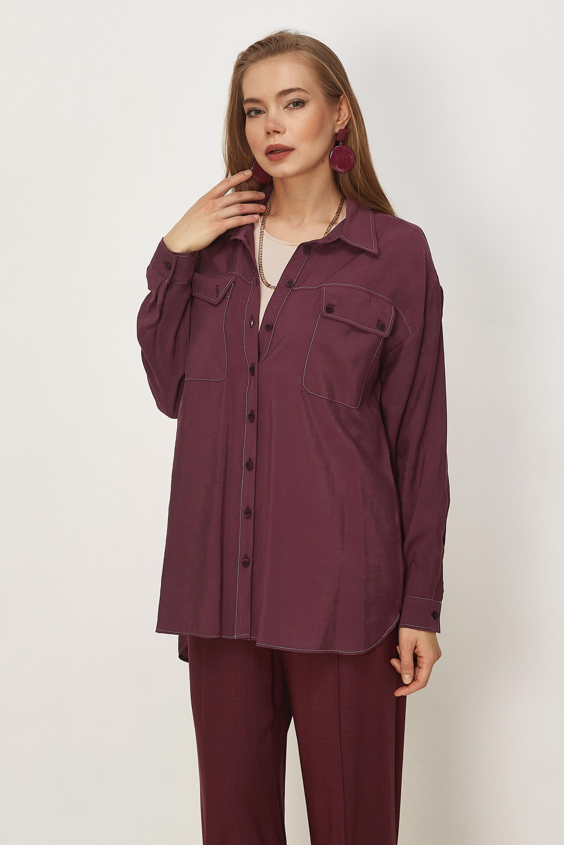 Hijab clothing DAMSON SHIRT COLLAR MODAL TUNIC 46464