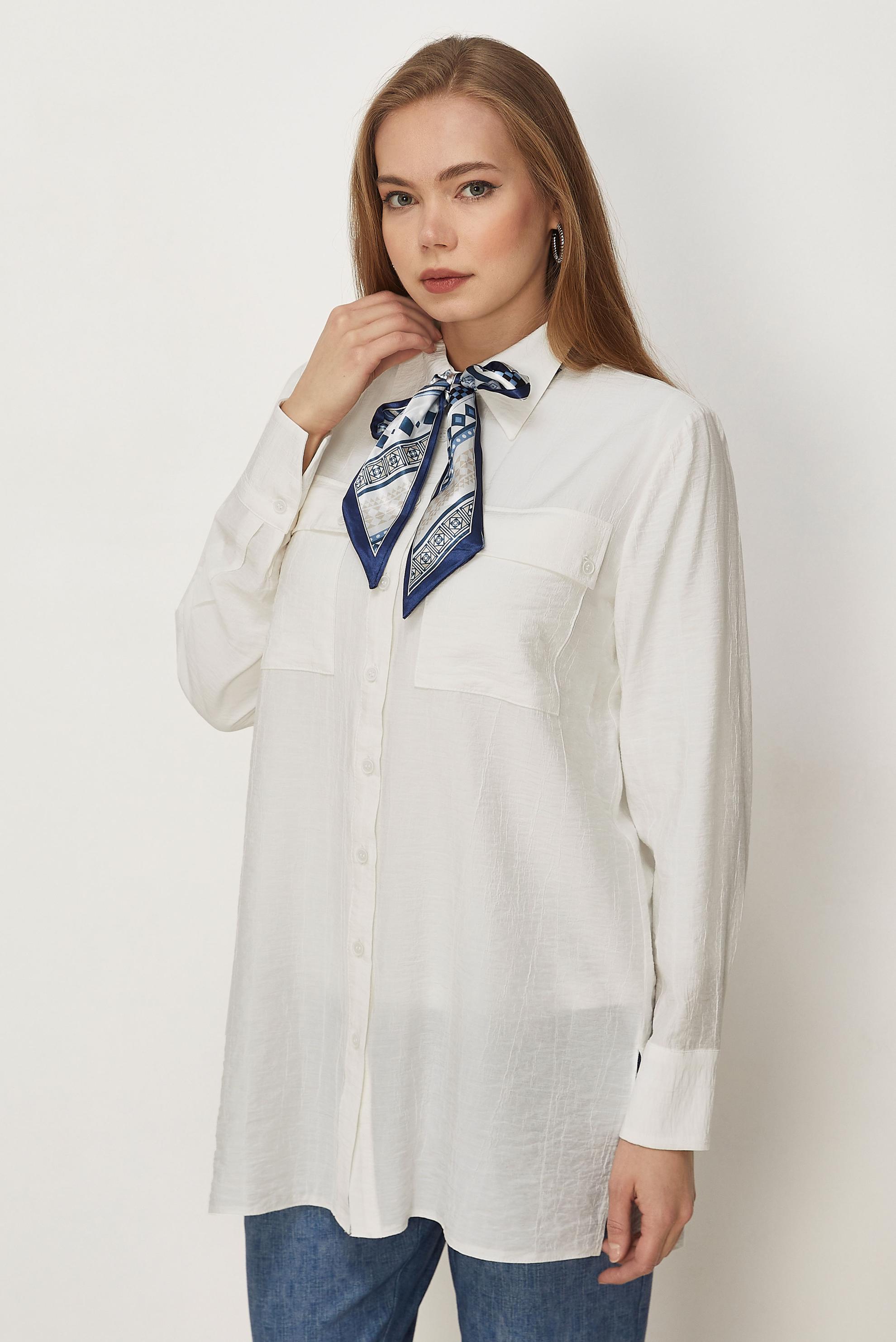 Hijab-Kleidung WEISS HEMDKRAGEN TUNIKA 46465