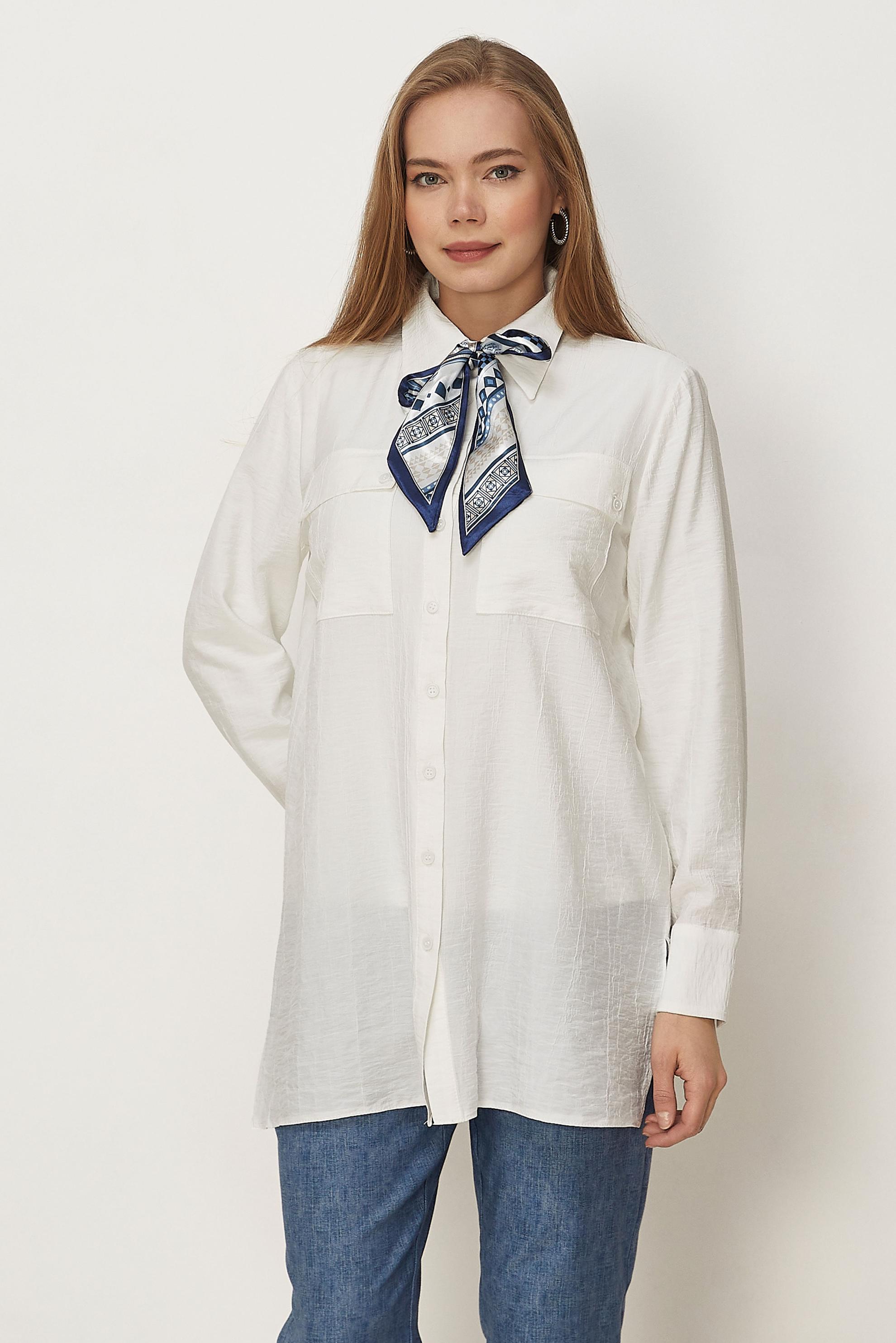 Hijab-Kleidung WEISS HEMDKRAGEN TUNIKA 46465