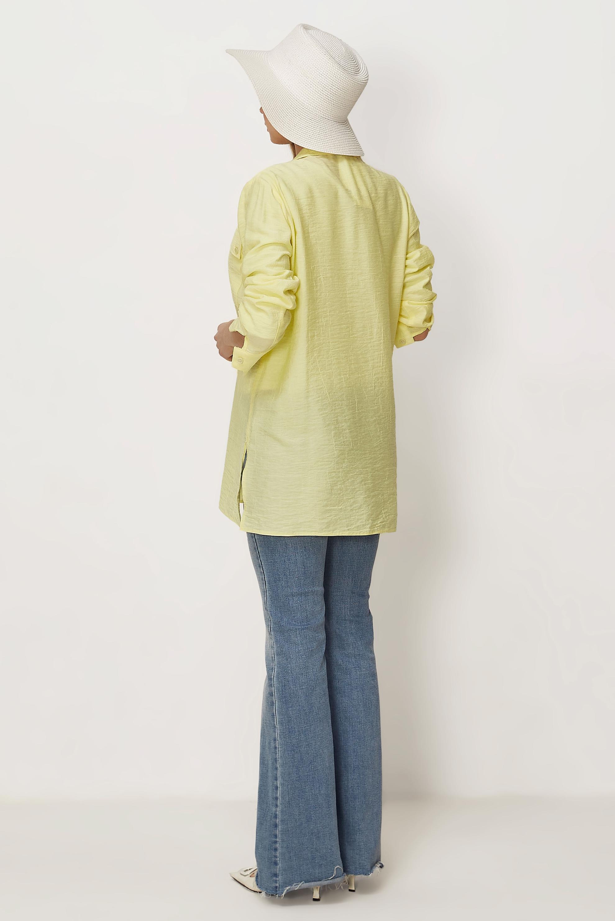 Hijab-Kleidung GELB HEMDKRAGEN TUNIKA 46465