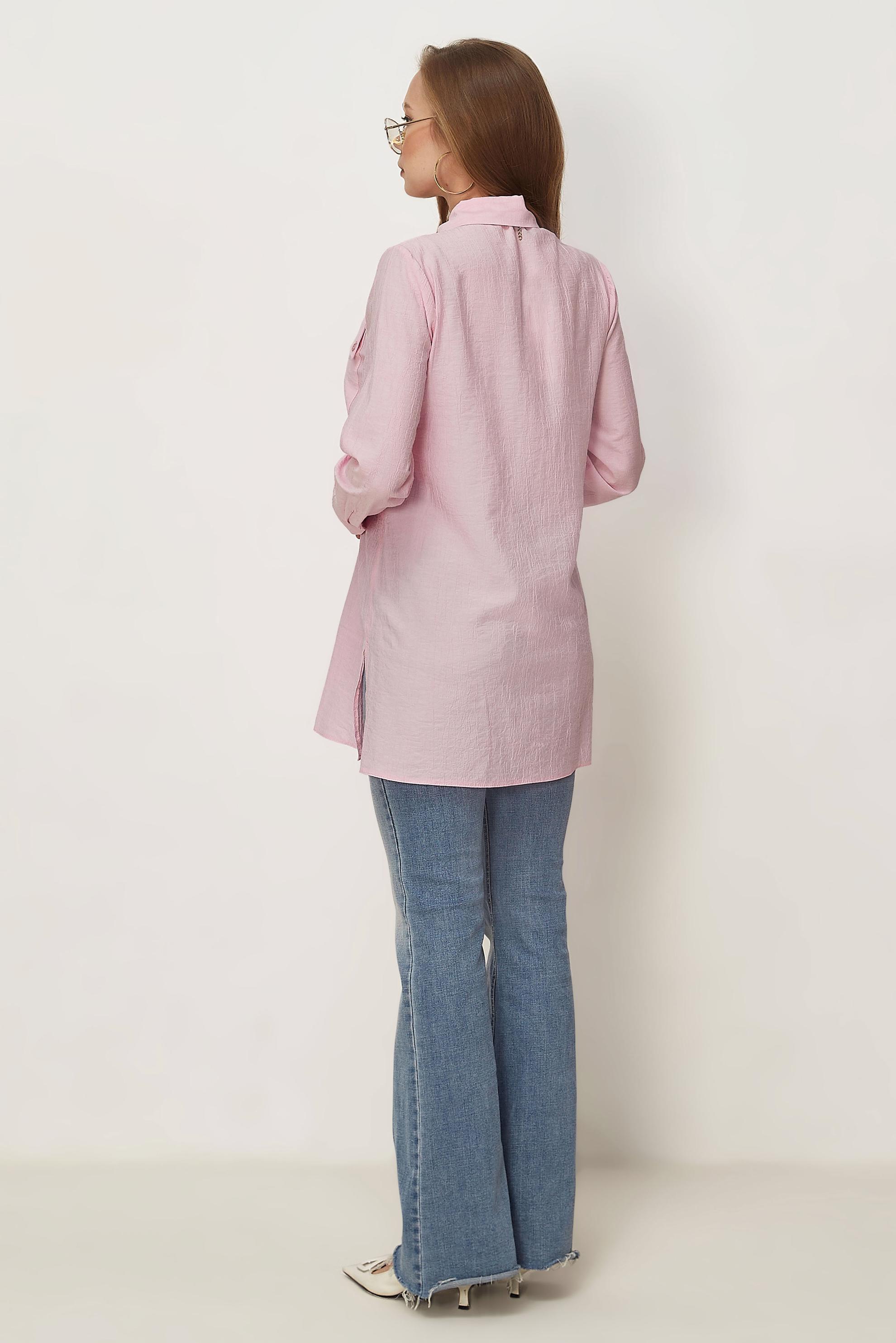 Hijab-Kleidung ROSA HEMDKRAGEN TUNIKA 46465