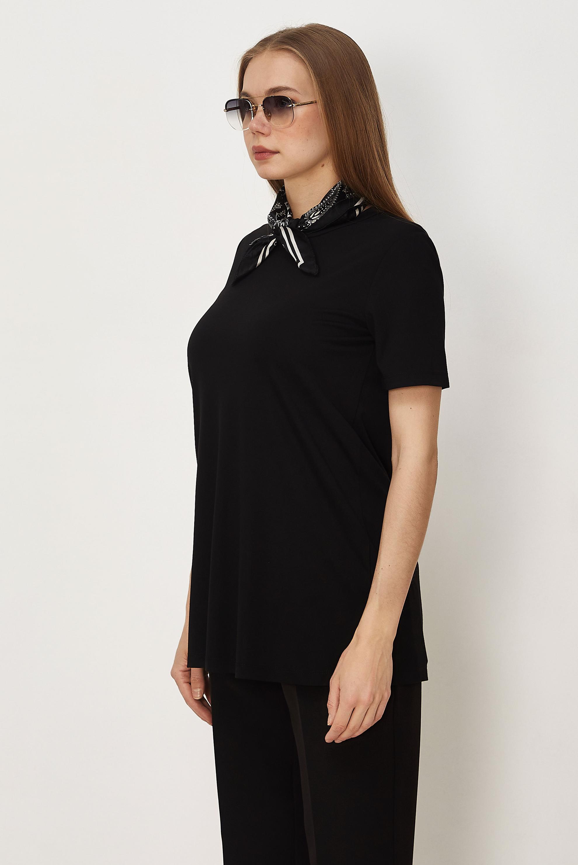 Hijab-Kleidung SCHWARZ KURZARM-TUNIKA 46494