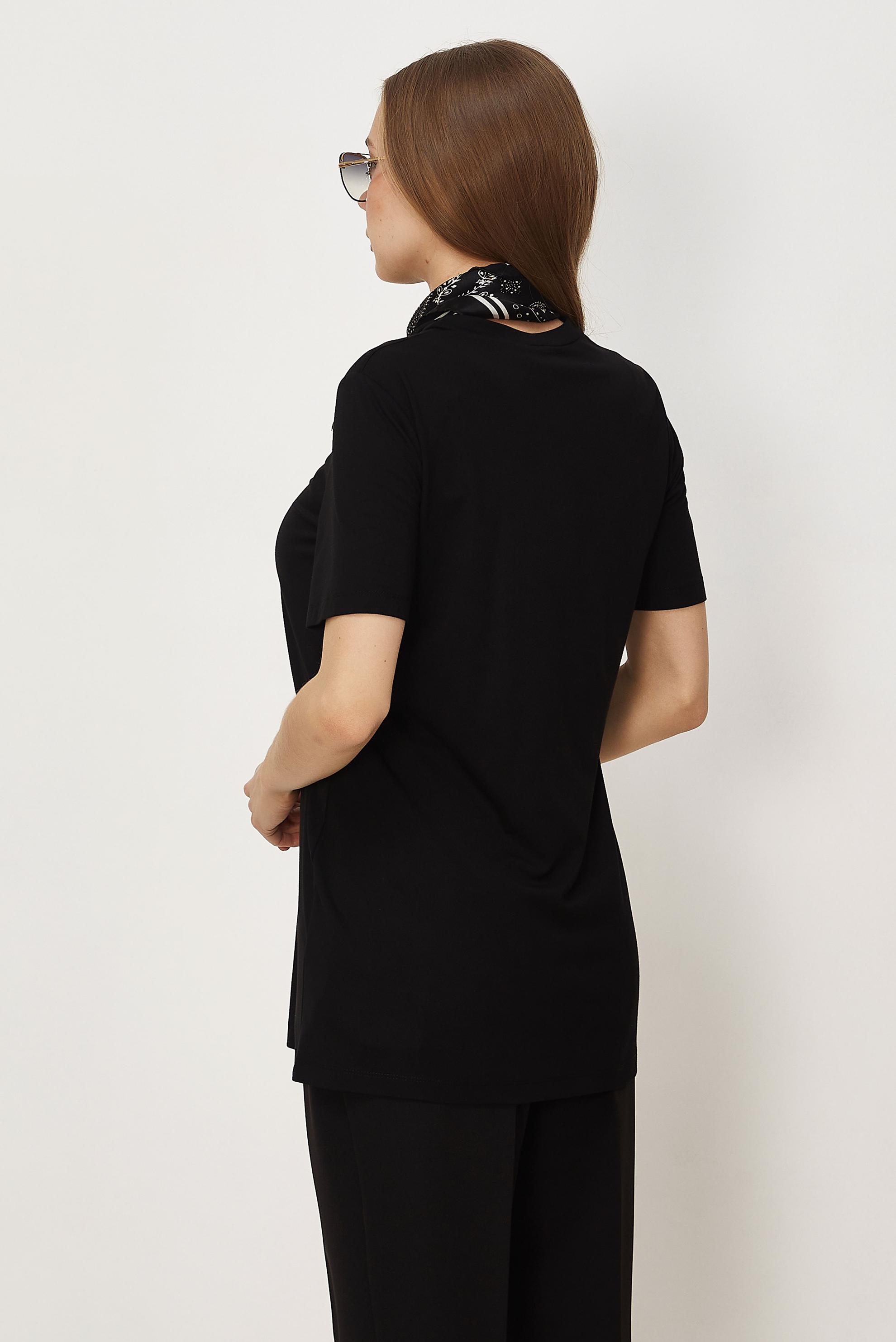 Hijab-Kleidung SCHWARZ KURZARM-TUNIKA 46494