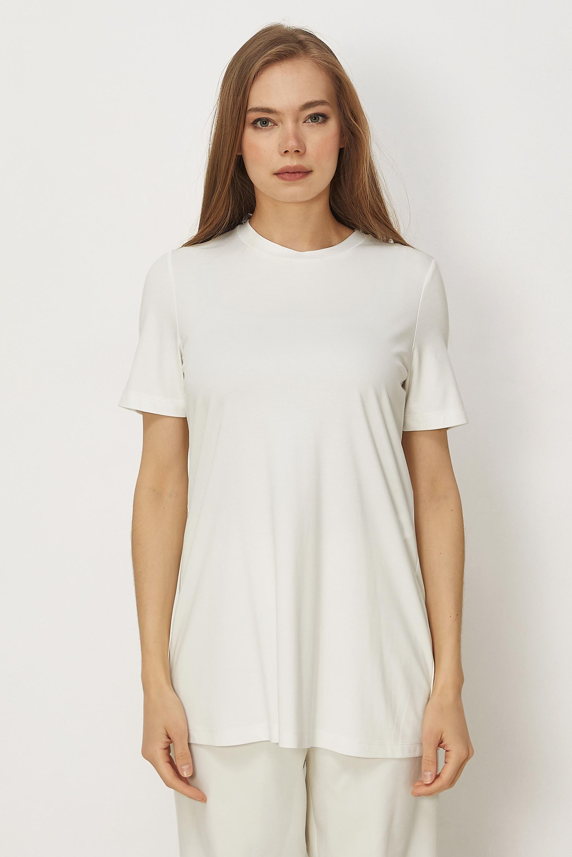 Hijab-Kleidung WEISS KURZARM-TUNIKA 46494