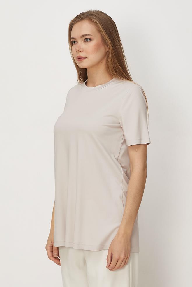 Hijab-Kleidung ECRU KURZARM-TUNIKA 46494 - ALVİNA