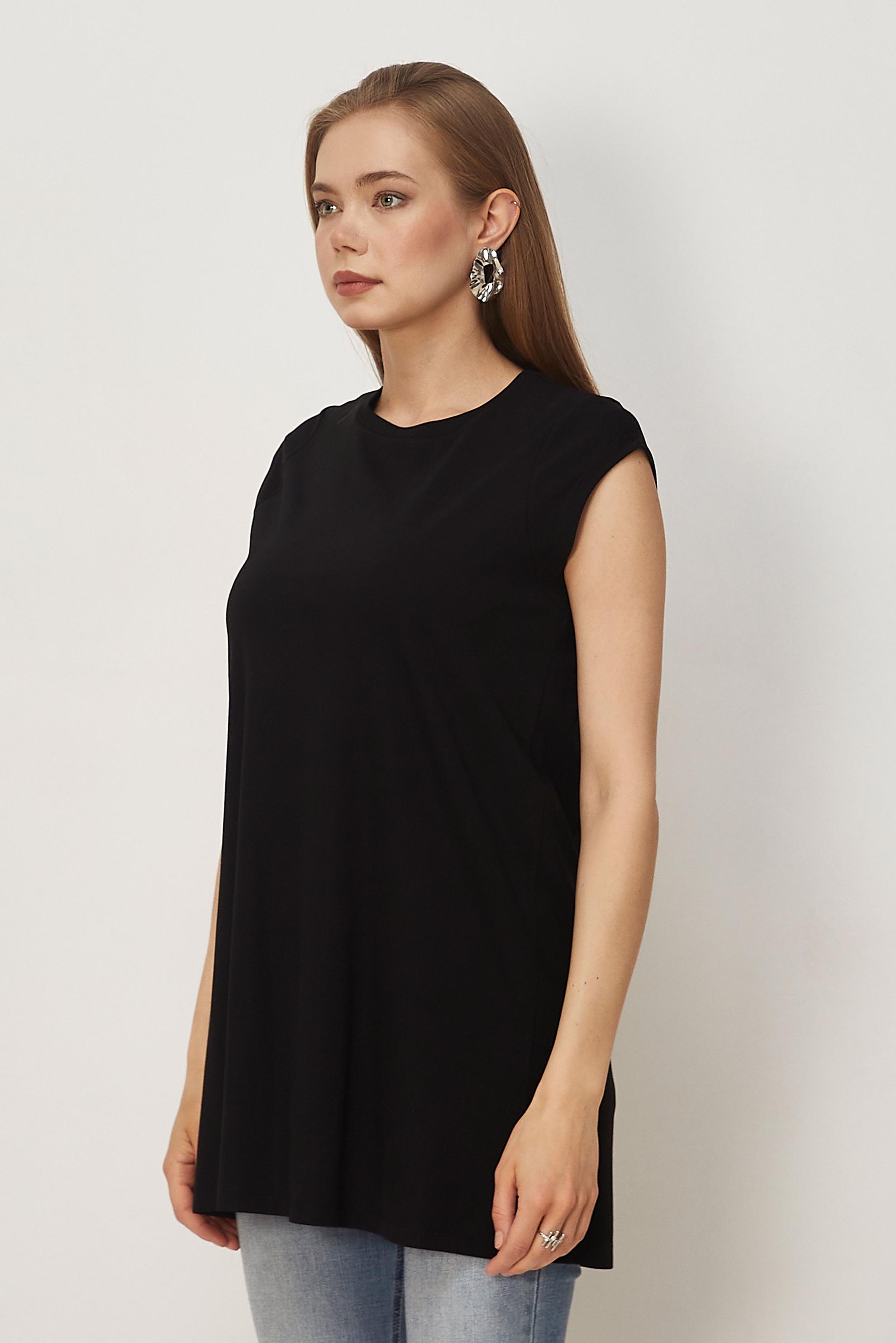 Hijab clothing BLACK SHORT SLEEVED TUNIC 46498