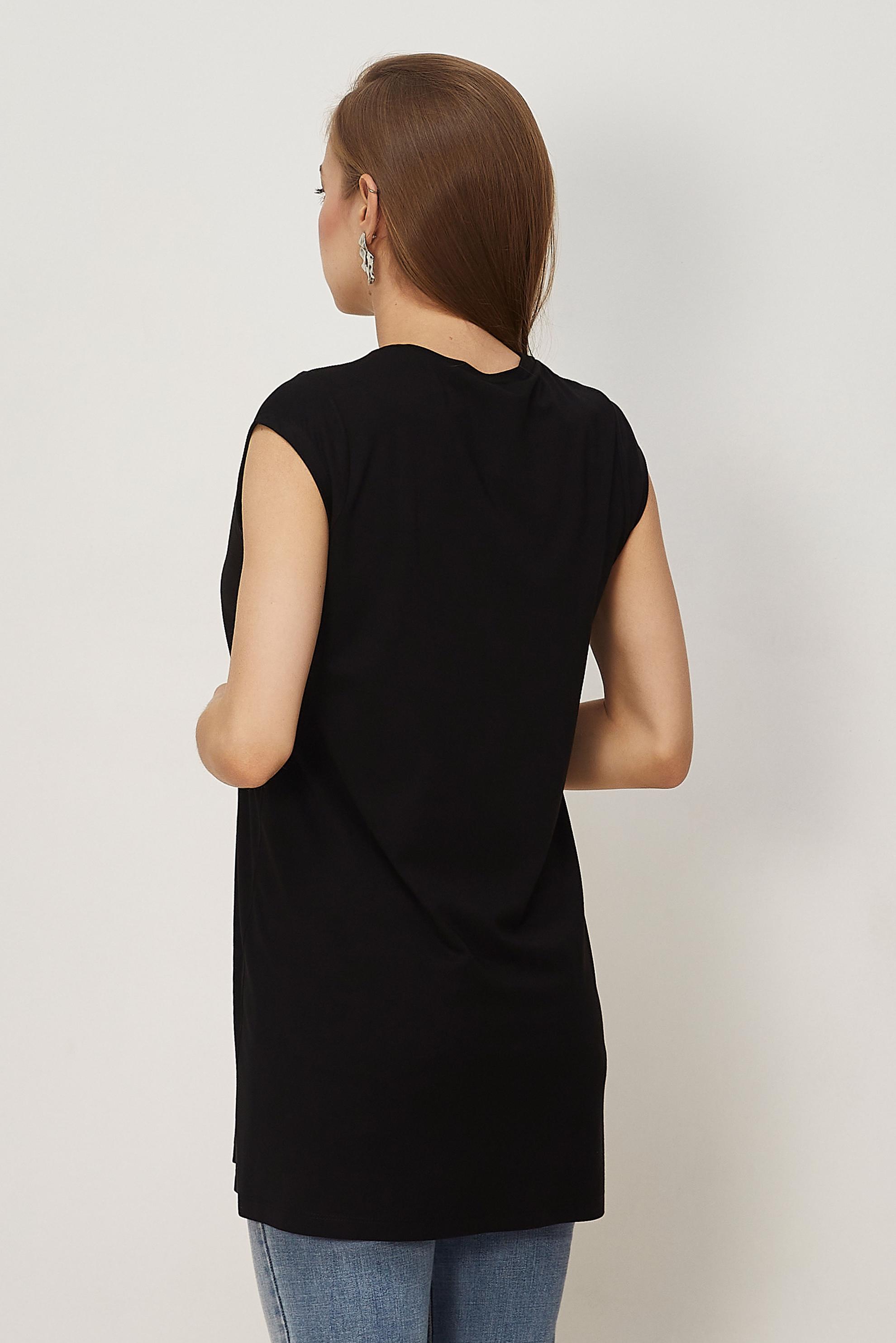 Hijab clothing BLACK SHORT SLEEVED TUNIC 46498