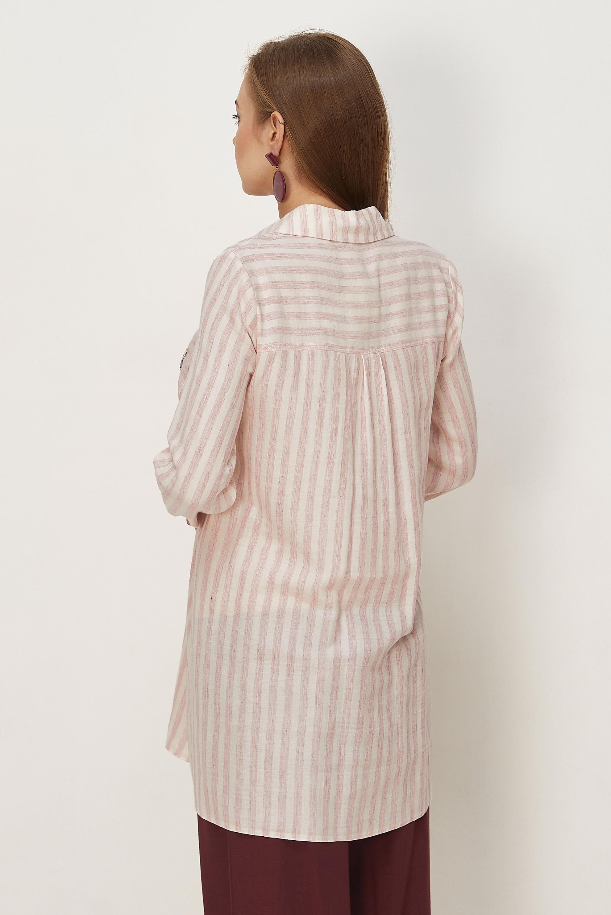 Vêtements hijab ROSE TUNIQUE EN MOUSSELINE À COL CHEMISE 46525