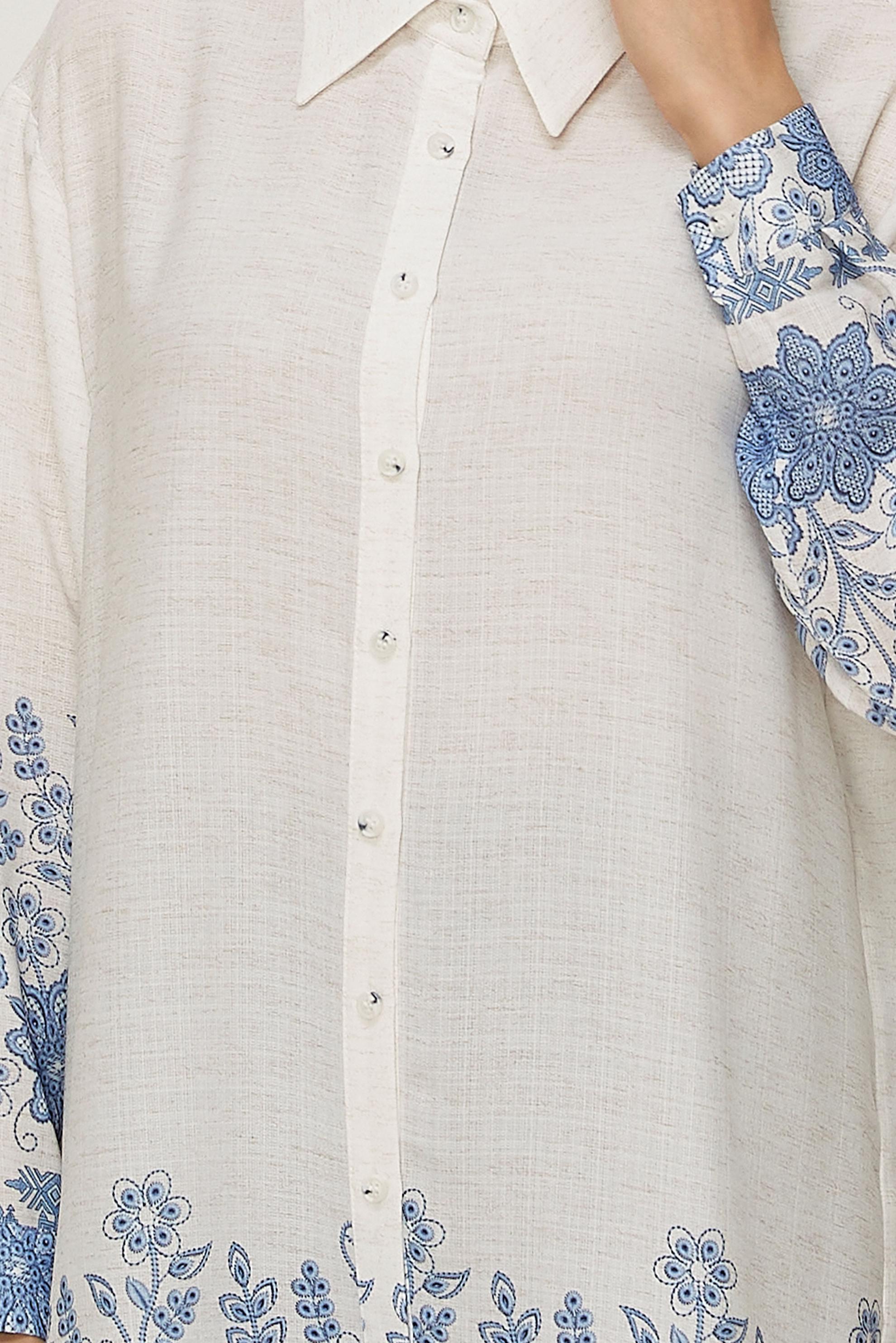 Vêtements hijab BLEU MARINE TUNIQUE À COL CHEMISE À MOTIFS 46558