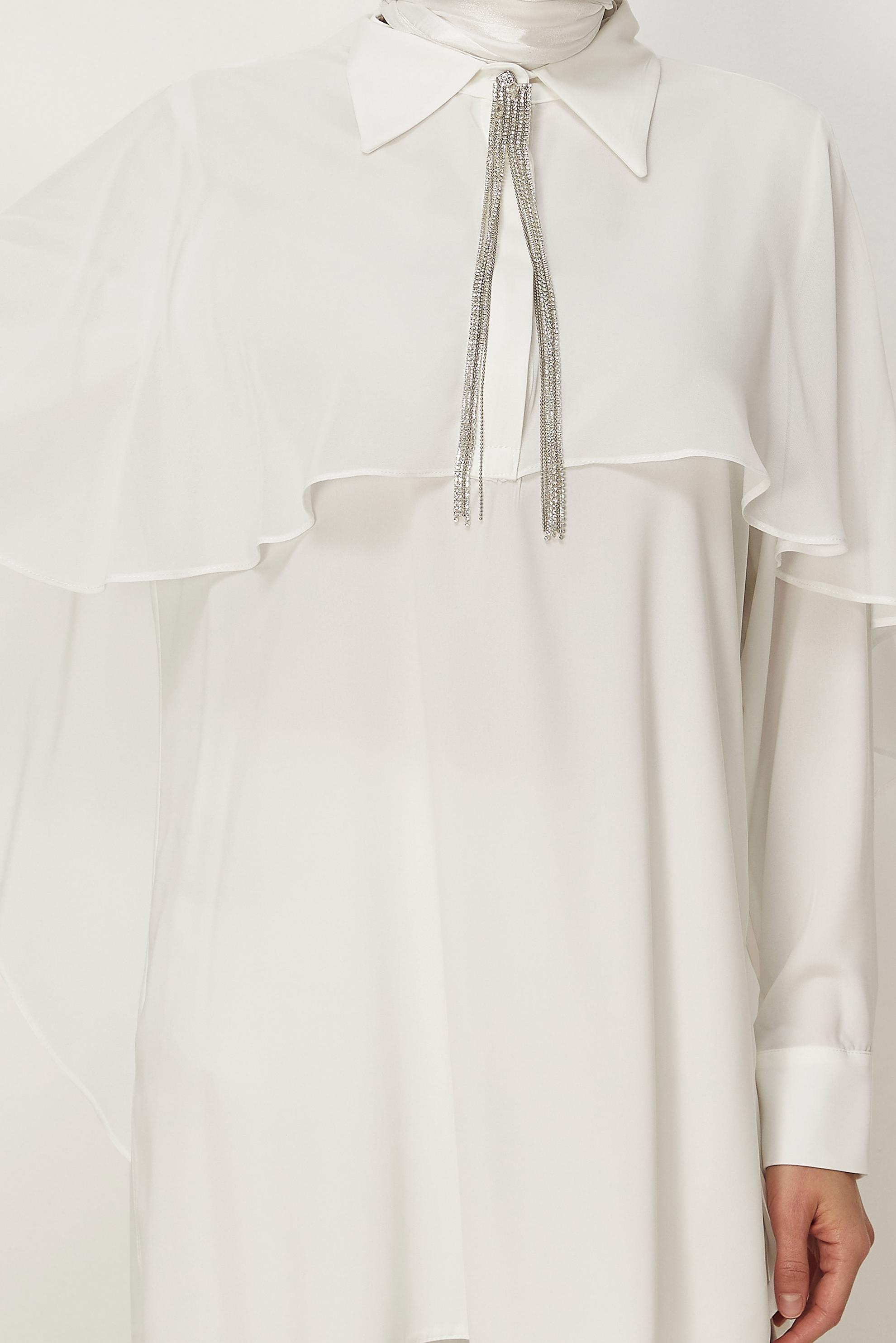 Hijab clothing WHITE CAPE DETAIL TUNIC 46575