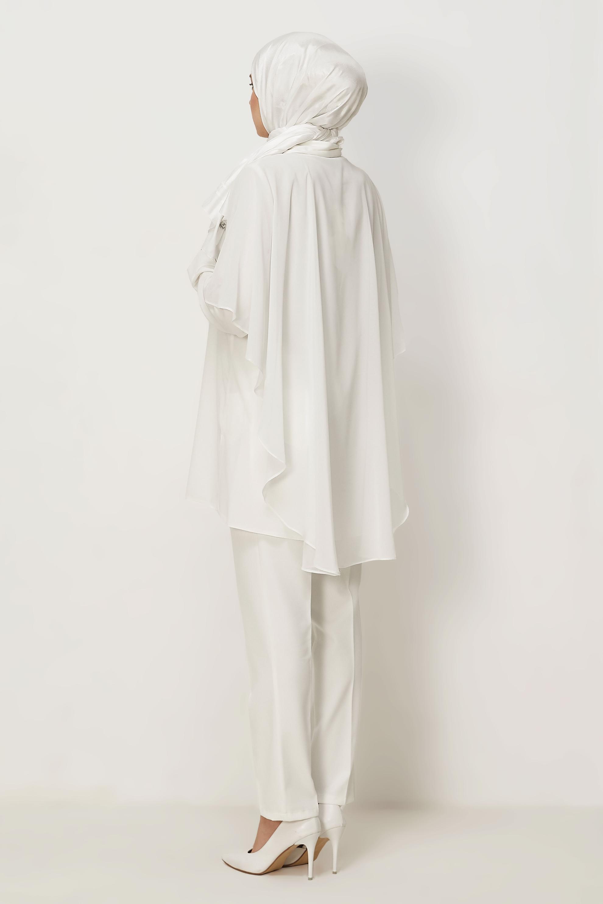 Hijab clothing WHITE CAPE DETAIL TUNIC 46575