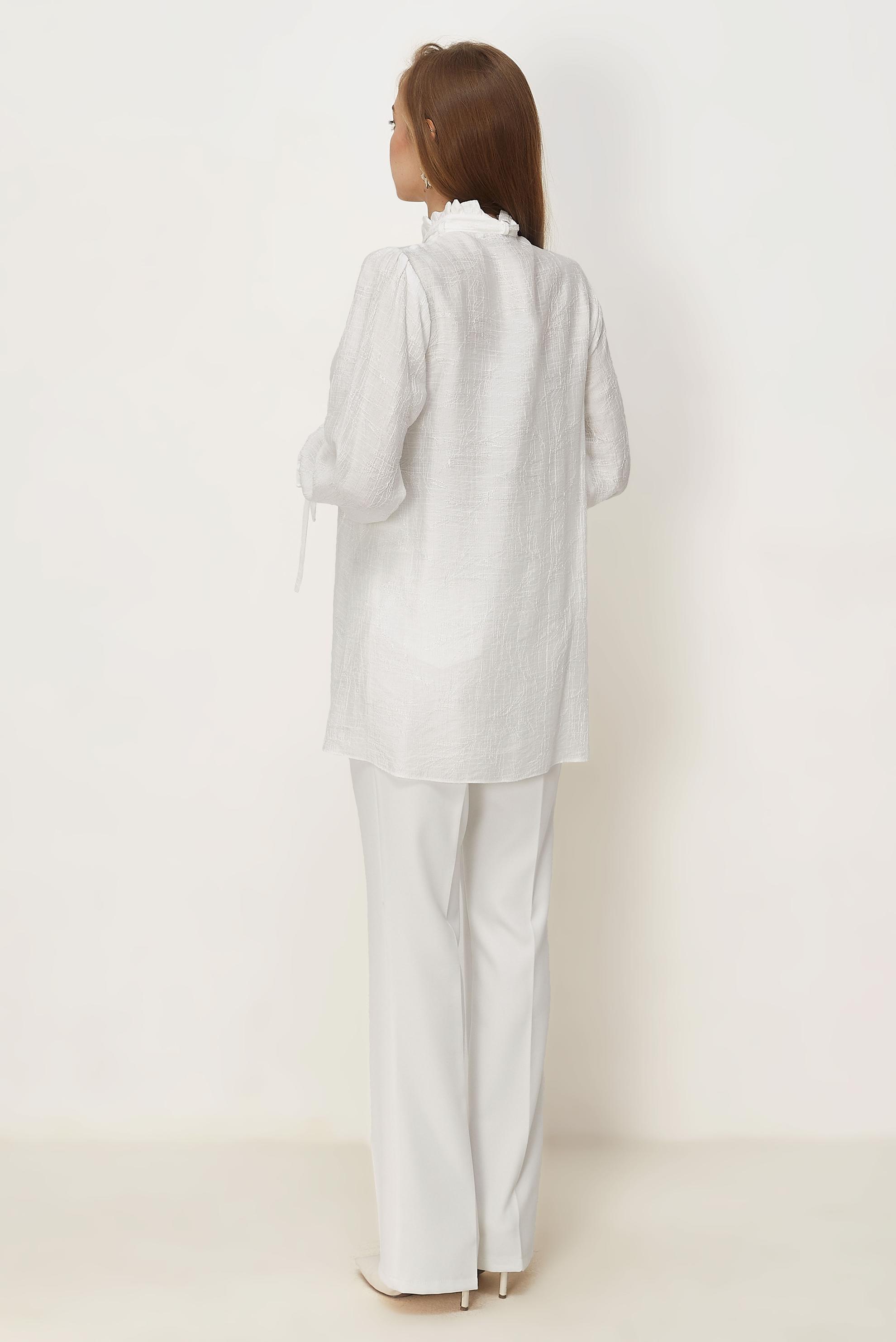 Hijab clothing WHITE TIED JACQUARD TUNIC 46617