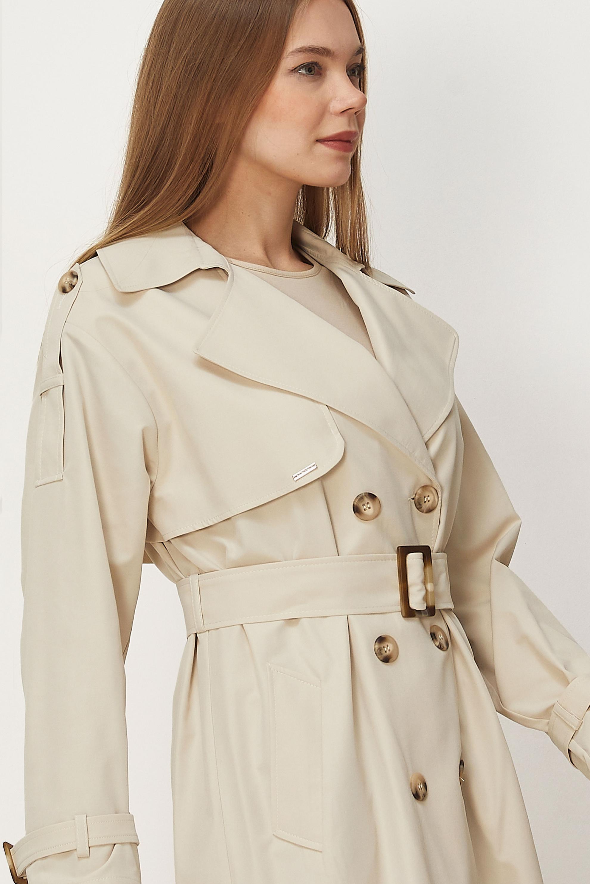 Hijab-Kleidung BEIGE TRENCHCOAT MIT GÜRTEL 11002