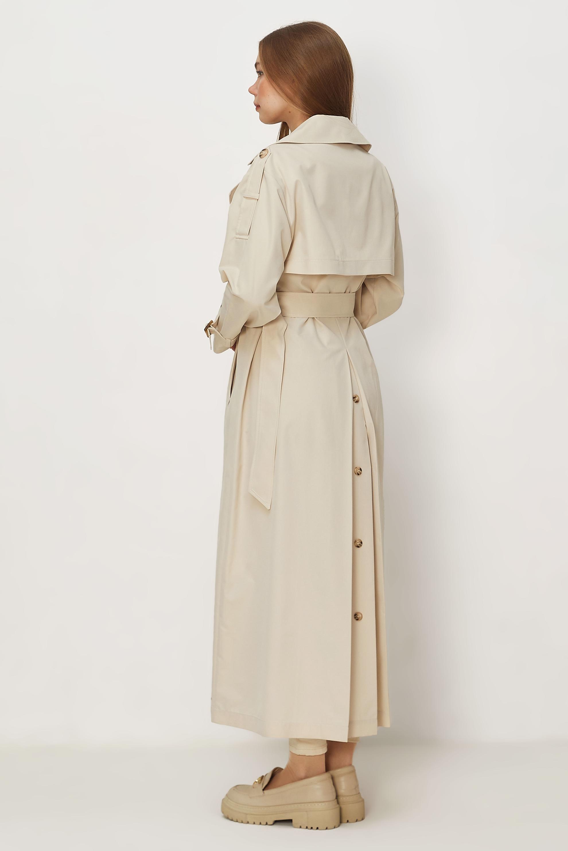 Hijab-Kleidung BEIGE TRENCHCOAT MIT GÜRTEL 11002