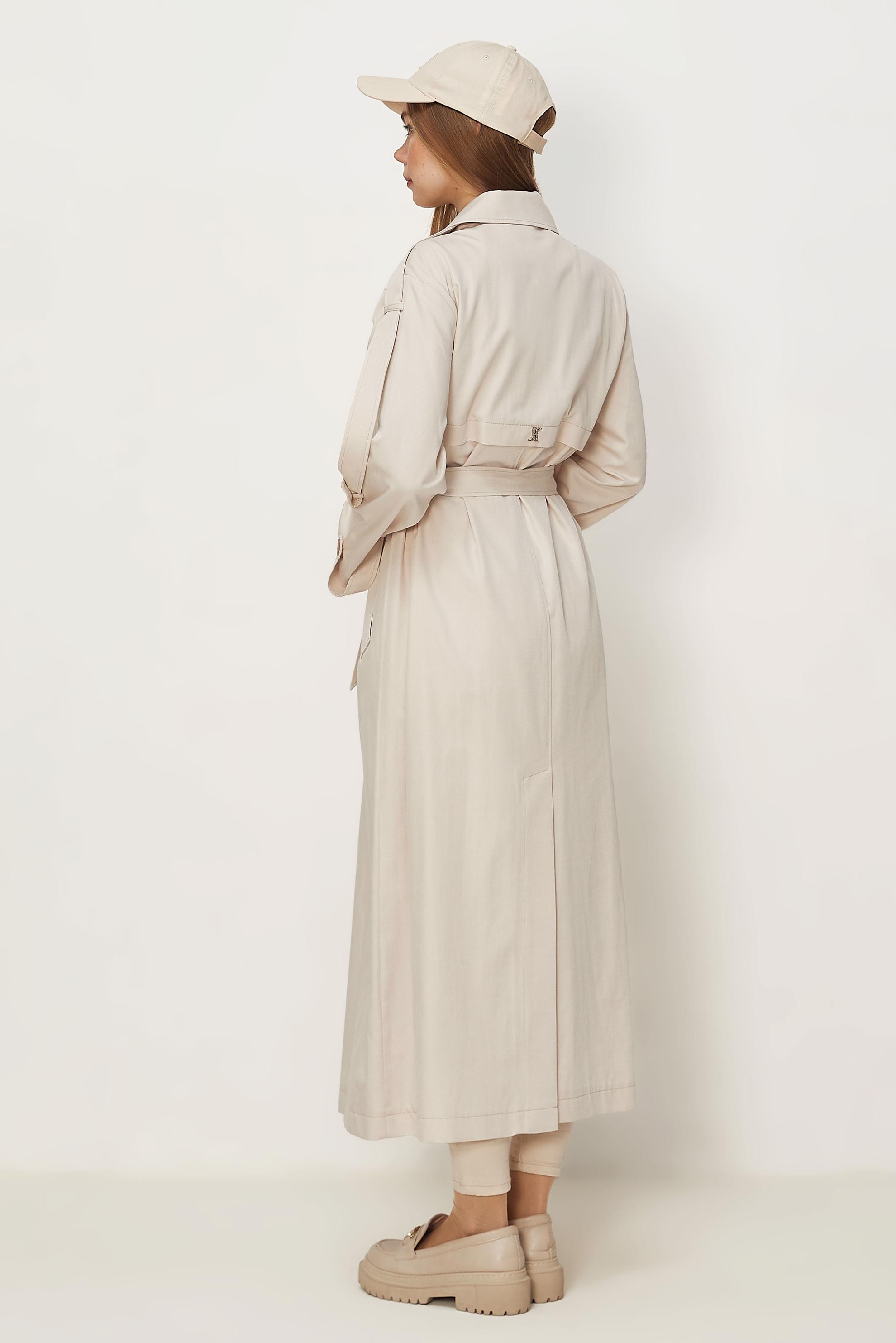 Hijab-Kleidung BEIGE TRENCHCOAT MIT GÜRTEL 11003