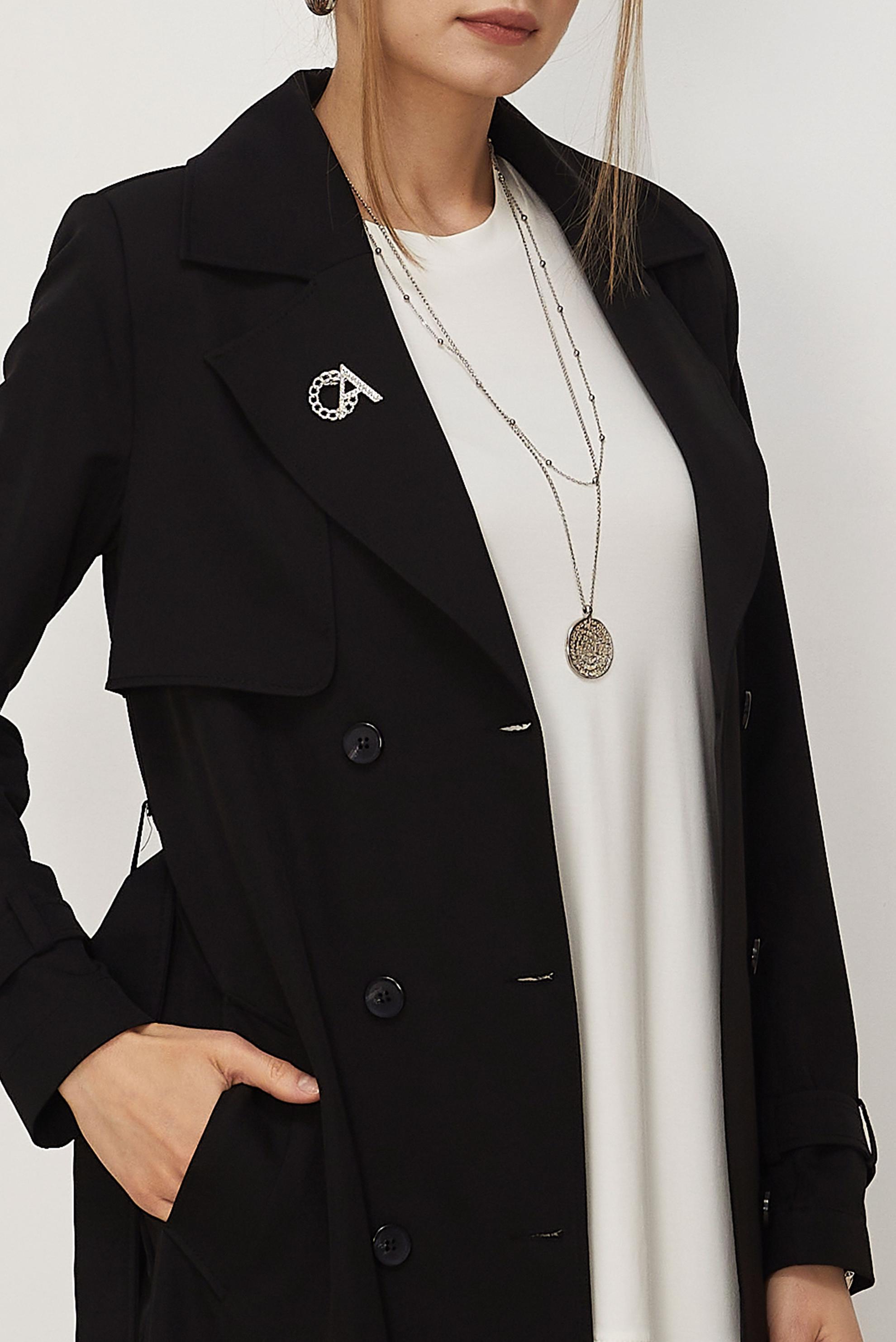 Vêtements hijab NOIR TRENCH CEINTURÉ 11010