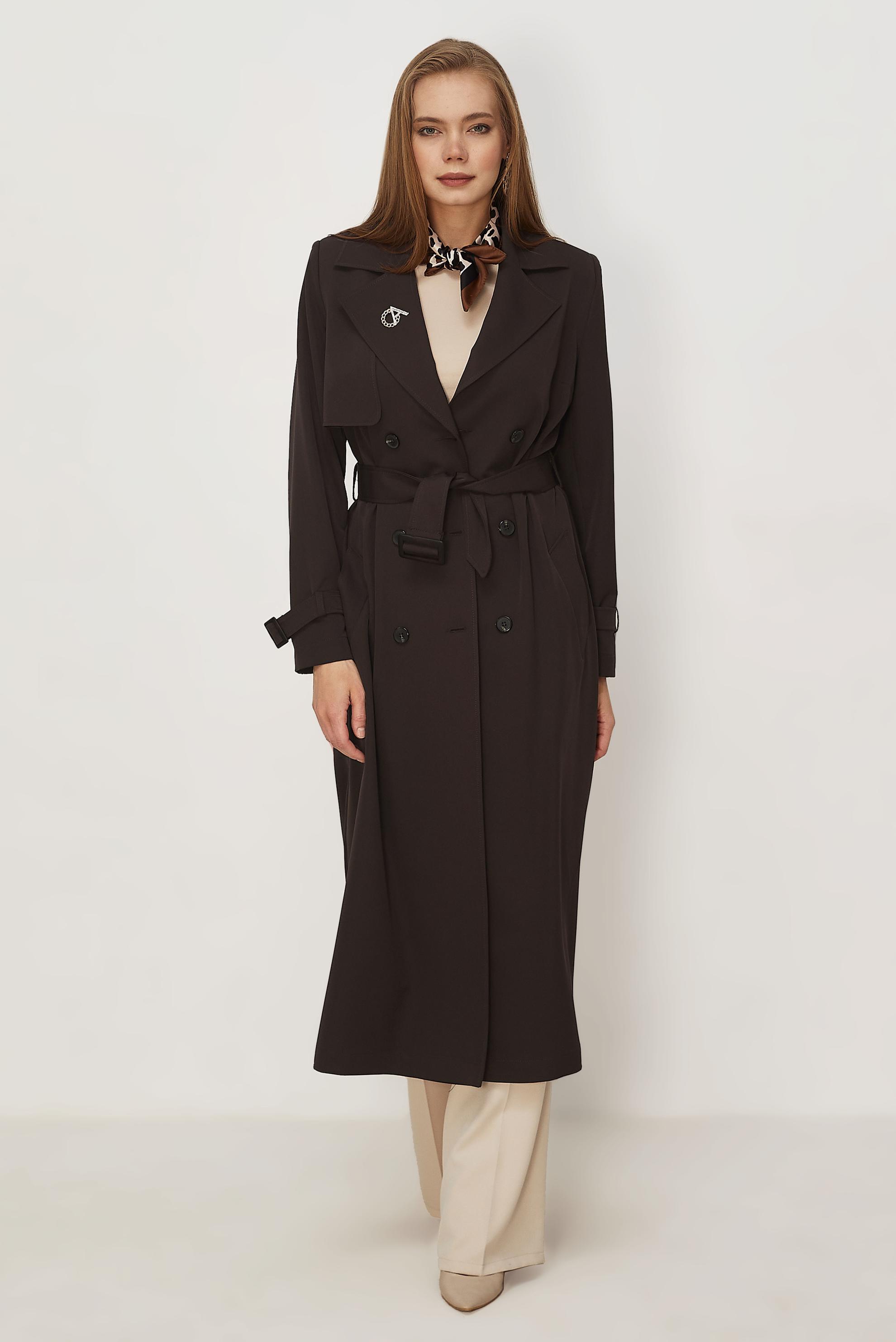 Vêtements hijab BRUN TRENCH CEINTURÉ 11010