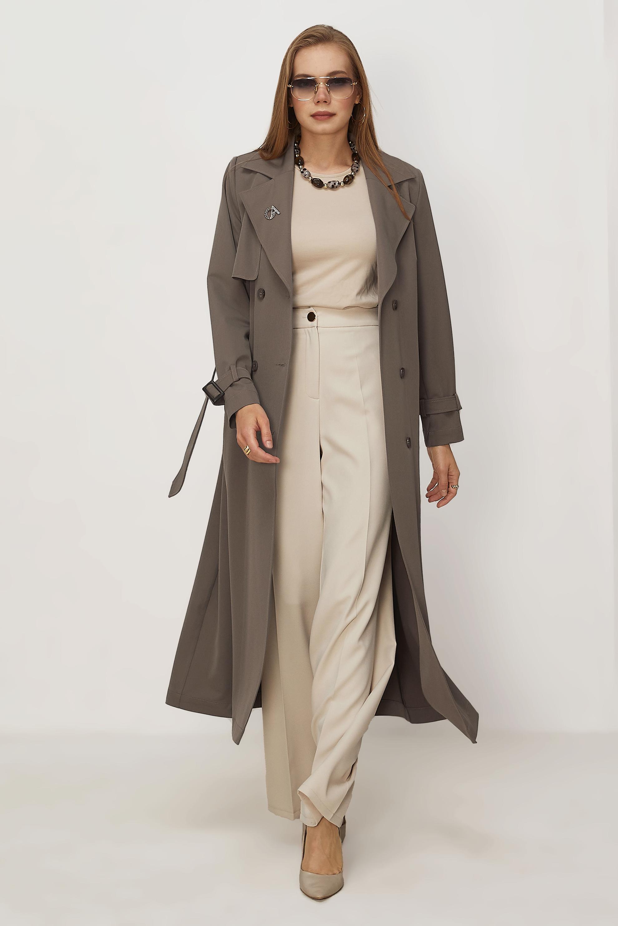 Vêtements hijab BRUN TRENCH CEINTURÉ 11010