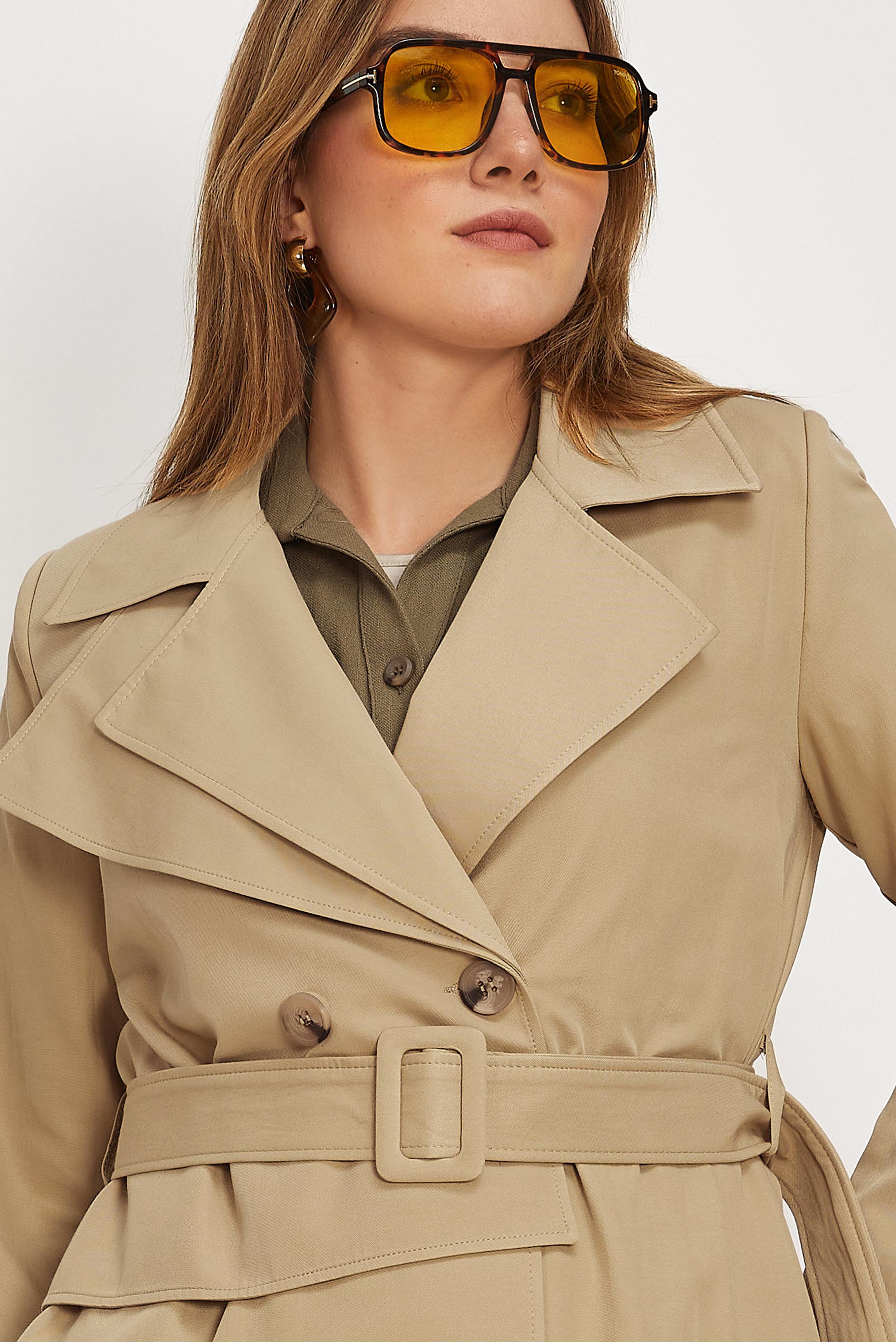 Hijab clothing BROWN BELTED TRENCH COAT 11023