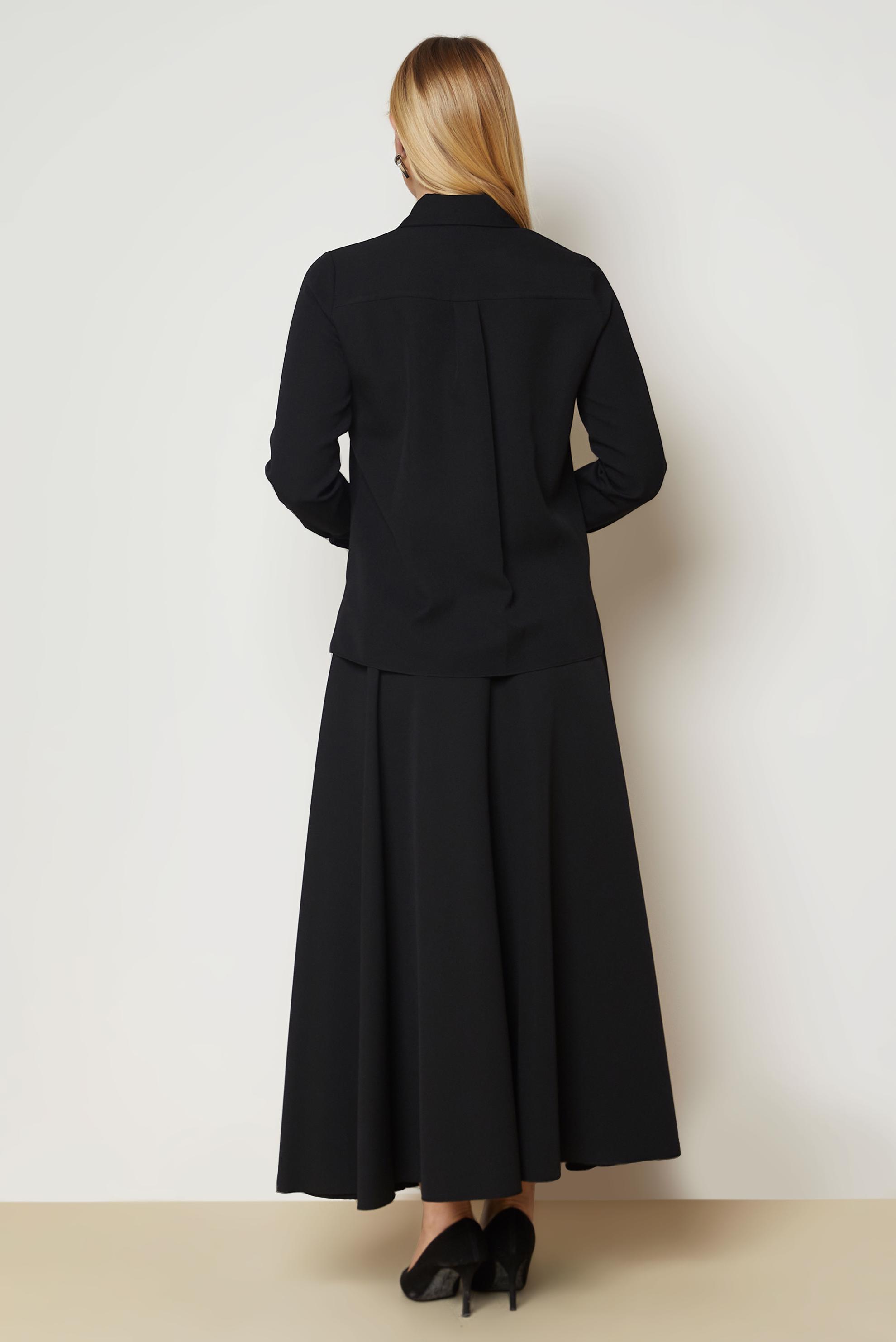 Hijab clothing BLACK SHIRT COLLAR BLOUSE 47143