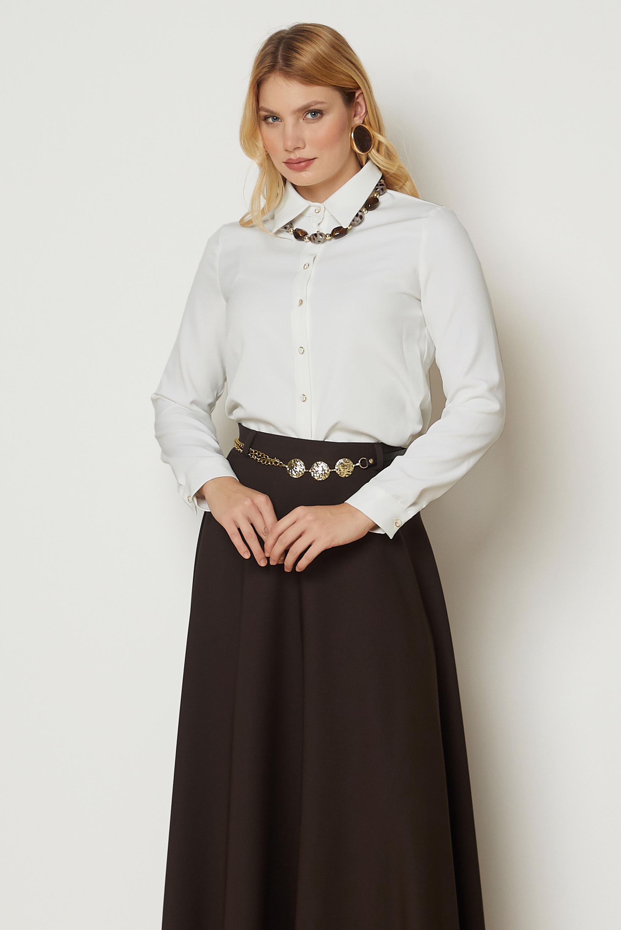Hijab clothing WHITE SHIRT COLLAR BLOUSE 47143