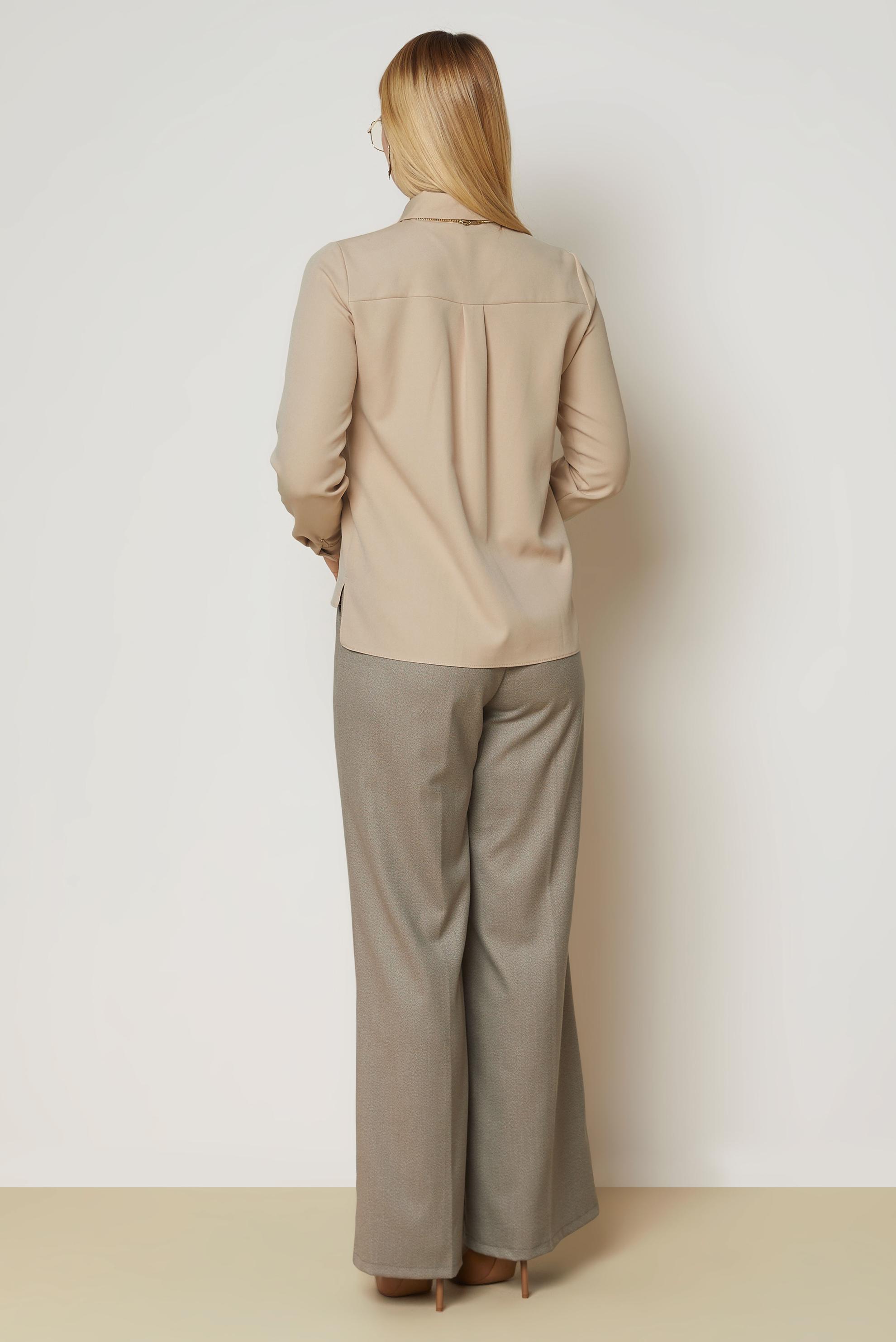 Vêtements hijab BEIGE CHEMISIER À COL CHEMISE 47143