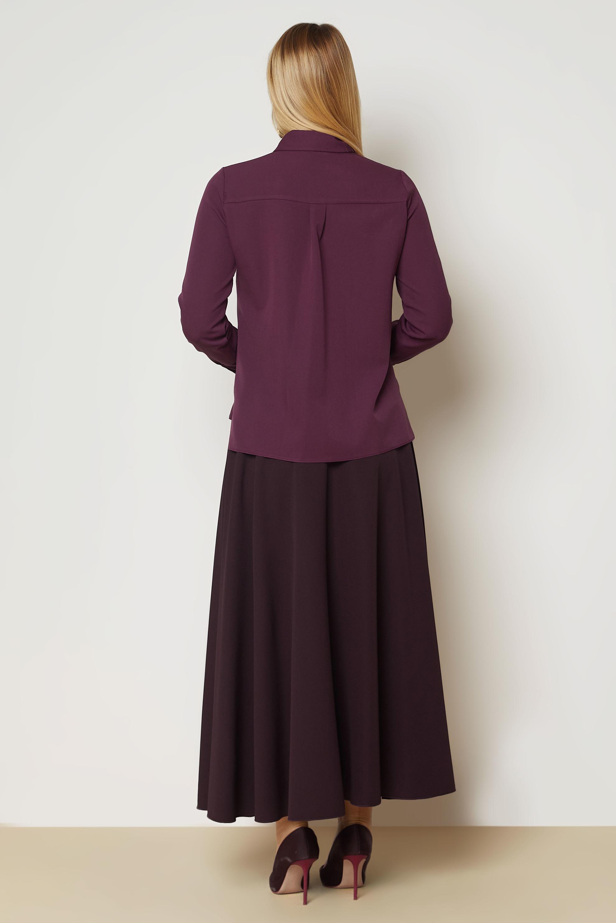 Hijab clothing BROWN SHIRT COLLAR BLOUSE 47143