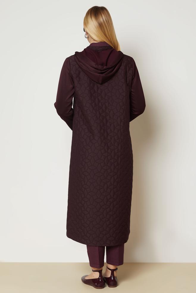 Tesettür giyim BORDO 47043 JAKAR DES.2 GİY ÇIK 40-48 - ALVİNA