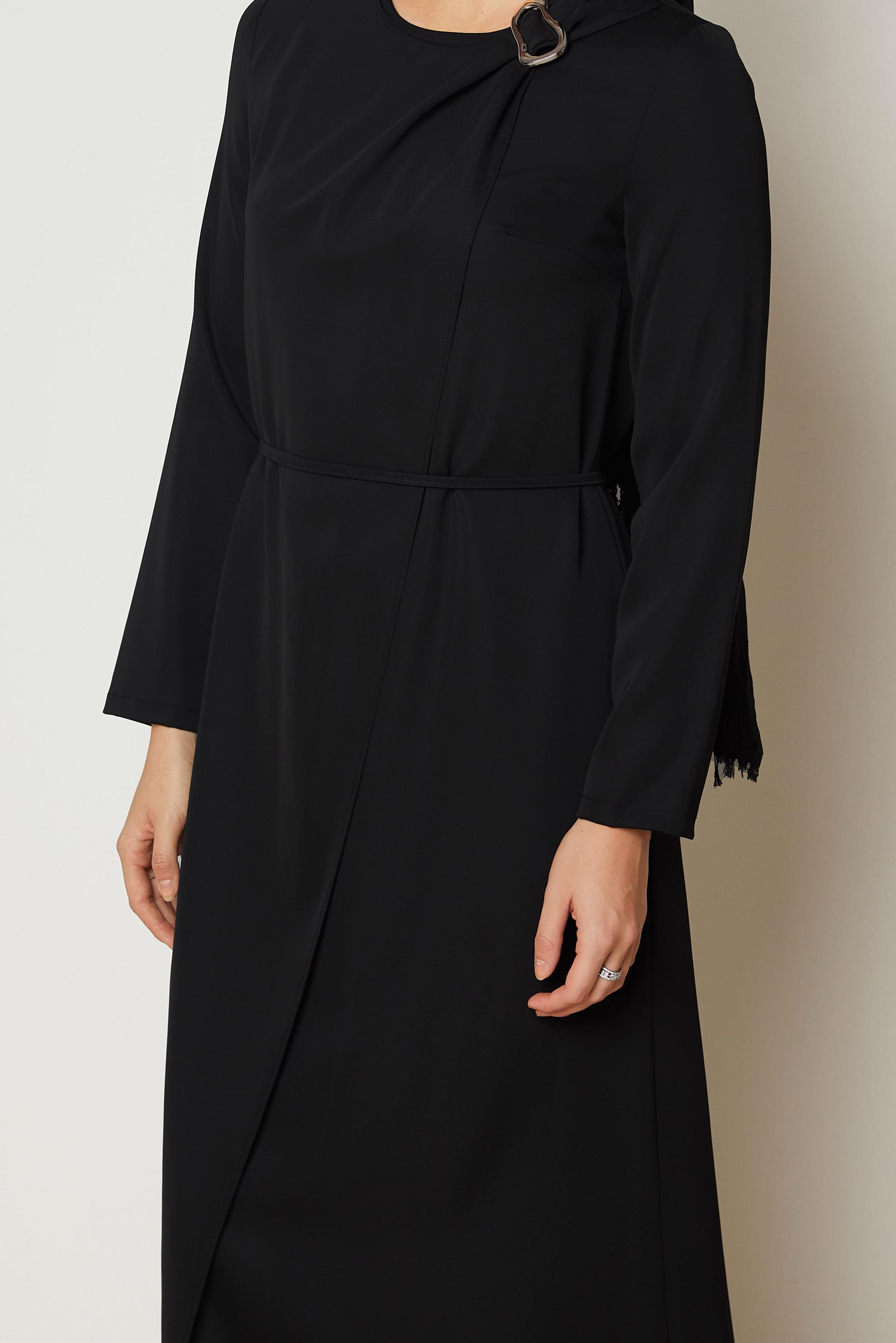 Hijab clothing BLACK BELTED DRESS 46886