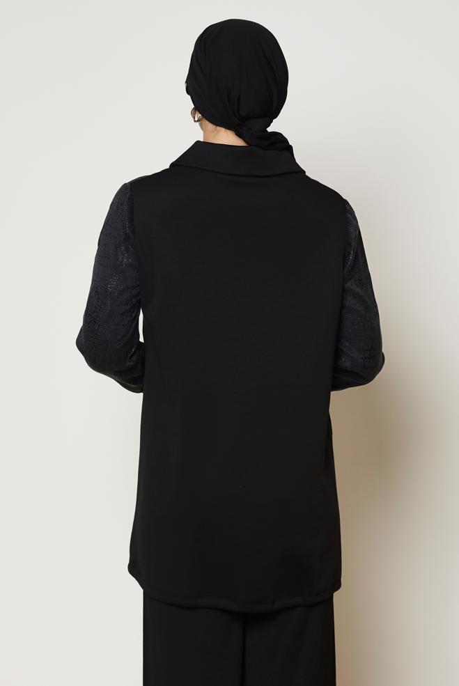 Hijab clothing BLACK 46196 OYSHO EŞOFMAN TUNİK 38-44 - ALVİNA