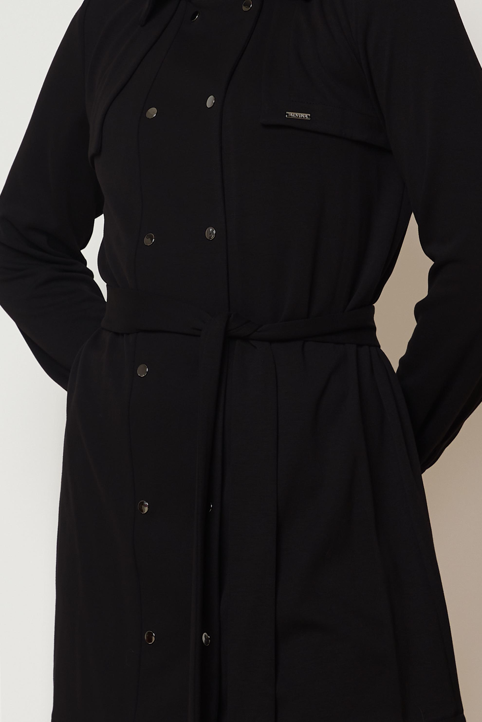 Hijab clothing BLACK BELTED TRACKSUIT SET 47036