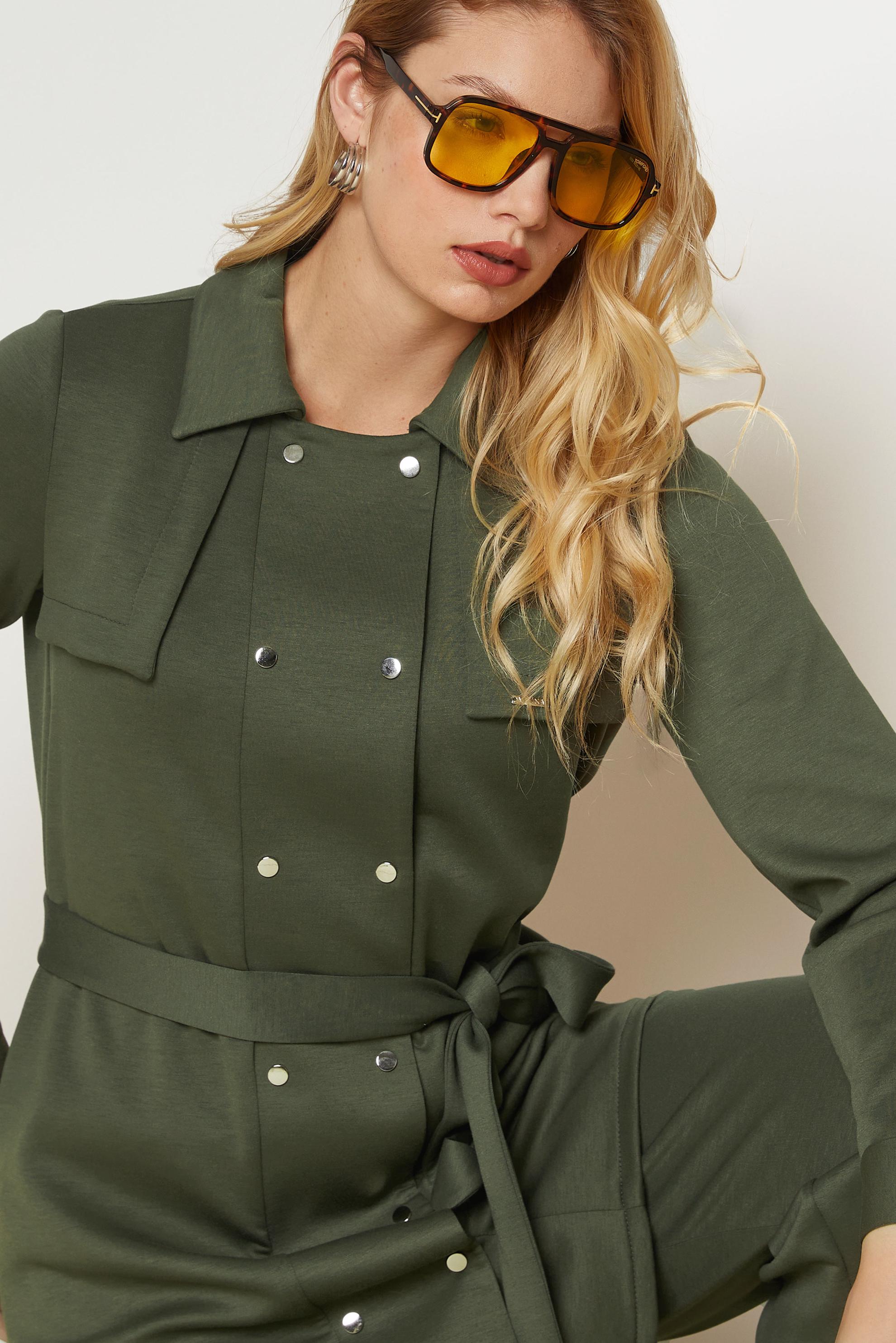 Hijab clothing KHAKI BELTED TRACKSUIT SET 47036