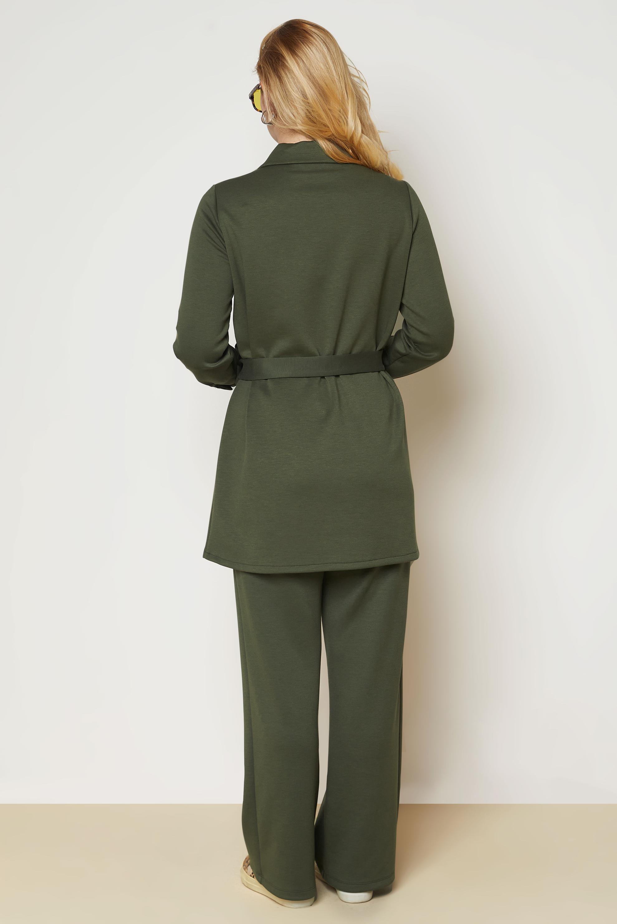 Hijab clothing KHAKI BELTED TRACKSUIT SET 47036