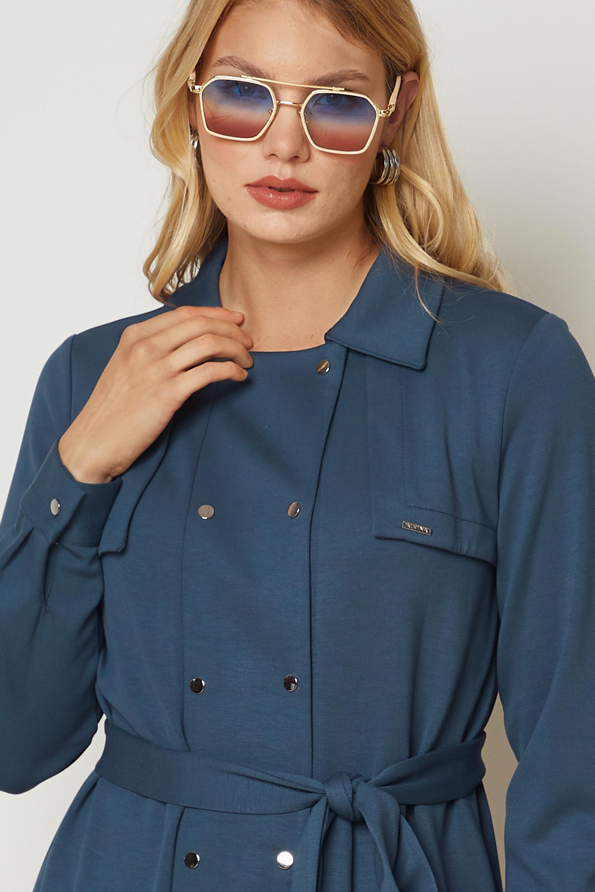 Hijab clothing BLUE BELTED TRACKSUIT SET 47036