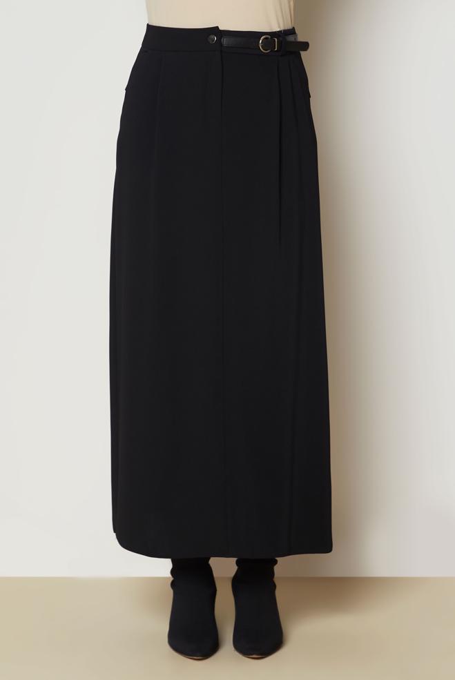 Hijab clothing BLACK BELT DETAIL SKIRT 60775 - ALVİNA