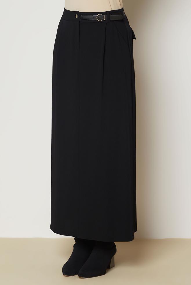 Hijab clothing BLACK BELT DETAIL SKIRT 60775 - ALVİNA