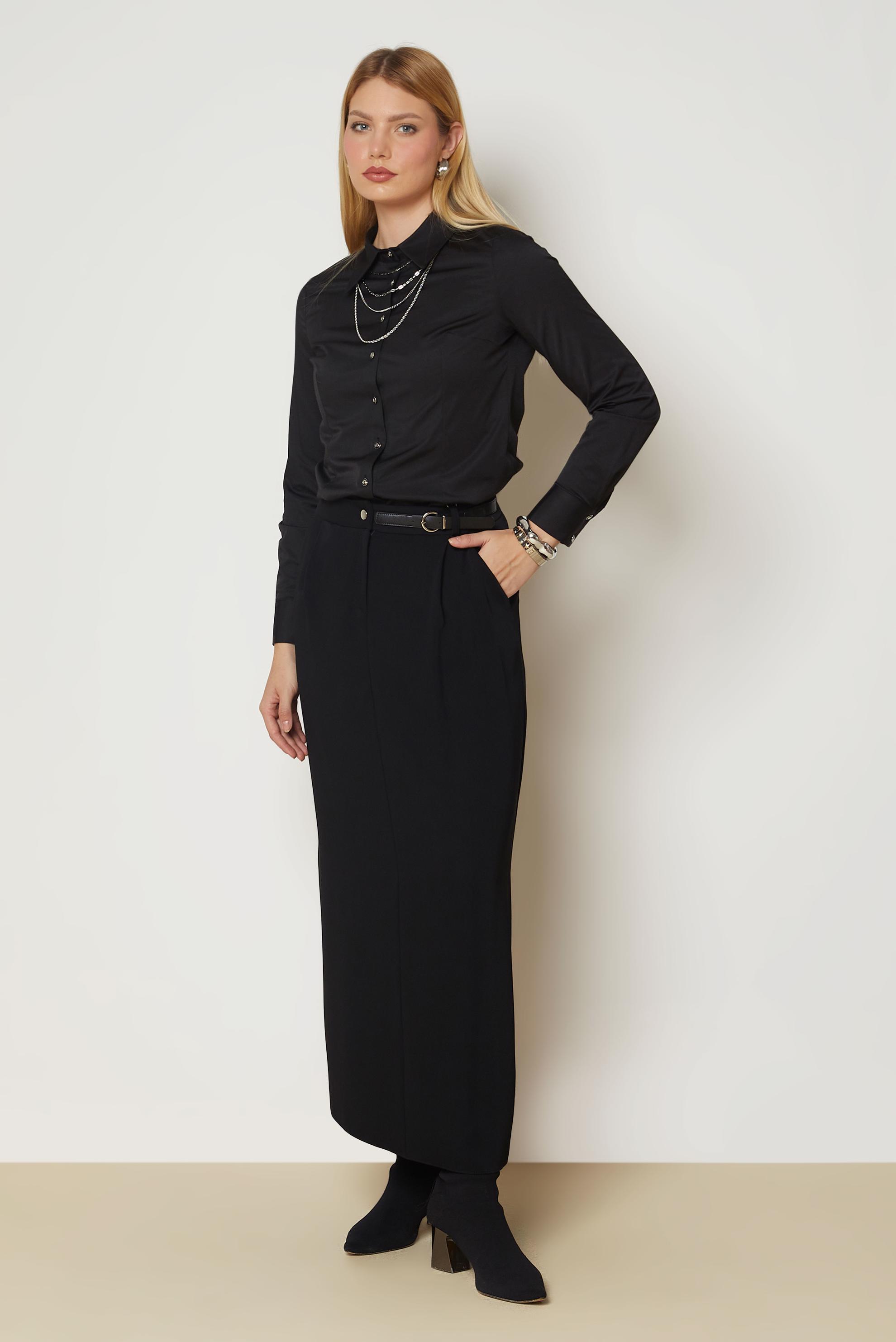 Hijab clothing BLACK BELT DETAIL SKIRT 60775