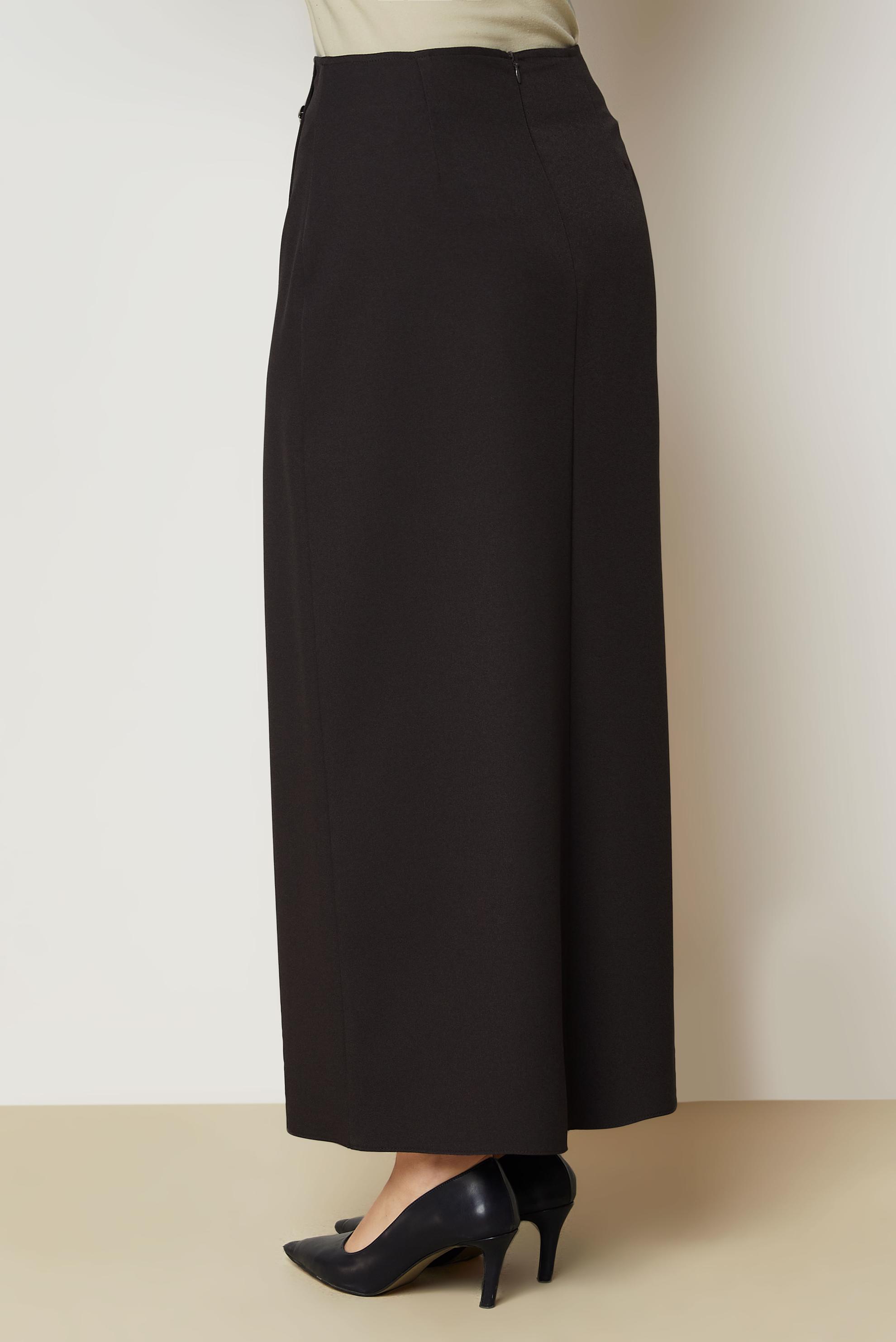 Hijab clothing BROWN BUTTON DETAIL SKIRT 60793