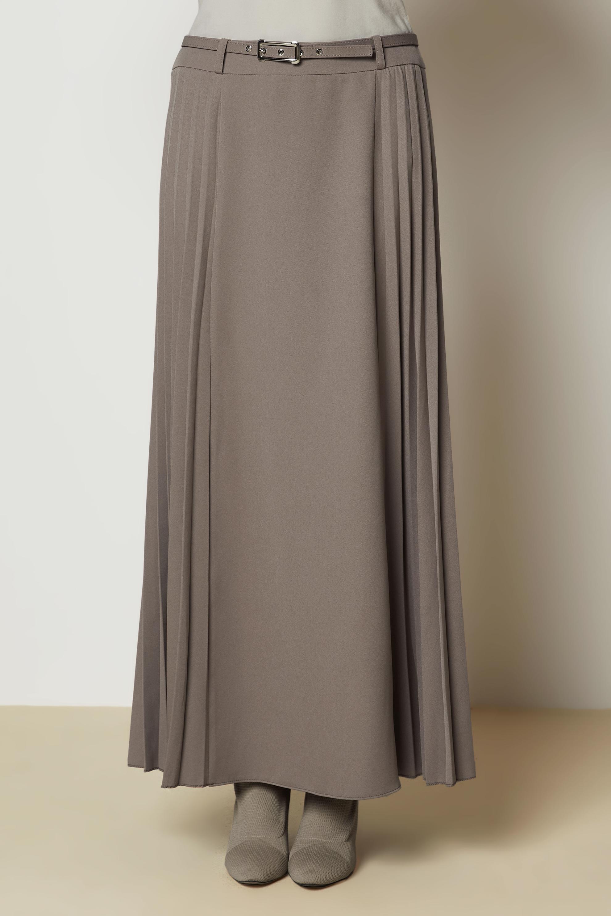 Tesettür giyim KAHVE 60798 43961 ETEK 40-48 TEK38