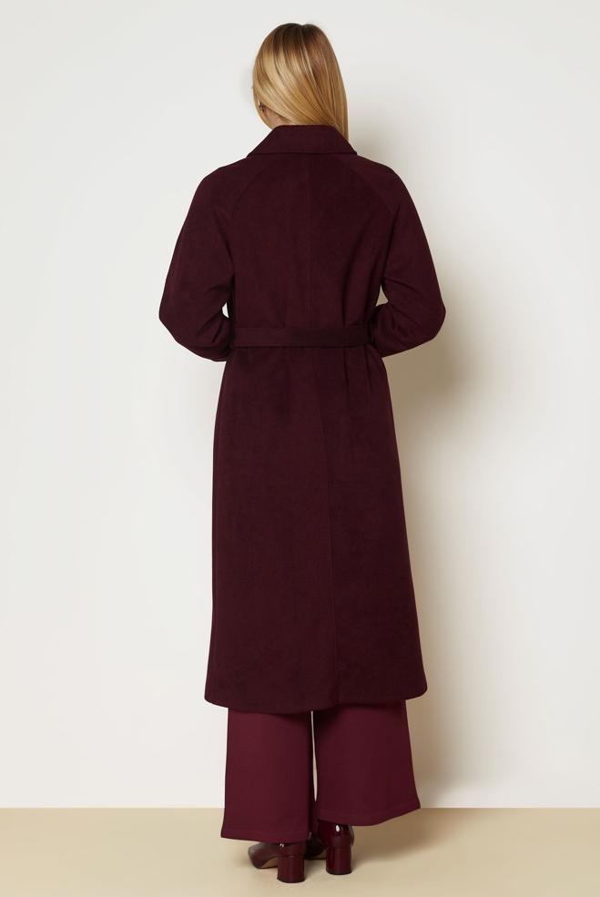 Hijab clothing BROWN BELTED CACHE COAT 90653 - ALVİNA