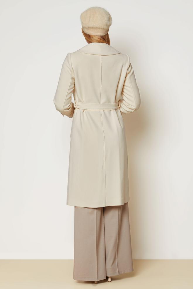 Hijab clothing BROWN BELTED CACHE COAT 90656 - ALVİNA