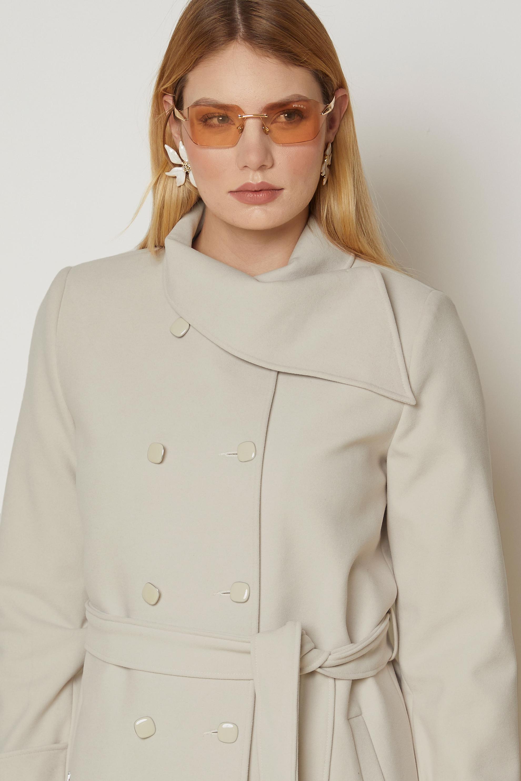 Hijab clothing BROWN BELTED COAT 90658