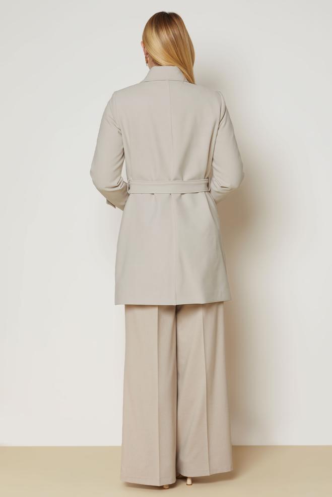 Hijab clothing BROWN BELTED COAT 90658 - ALVİNA