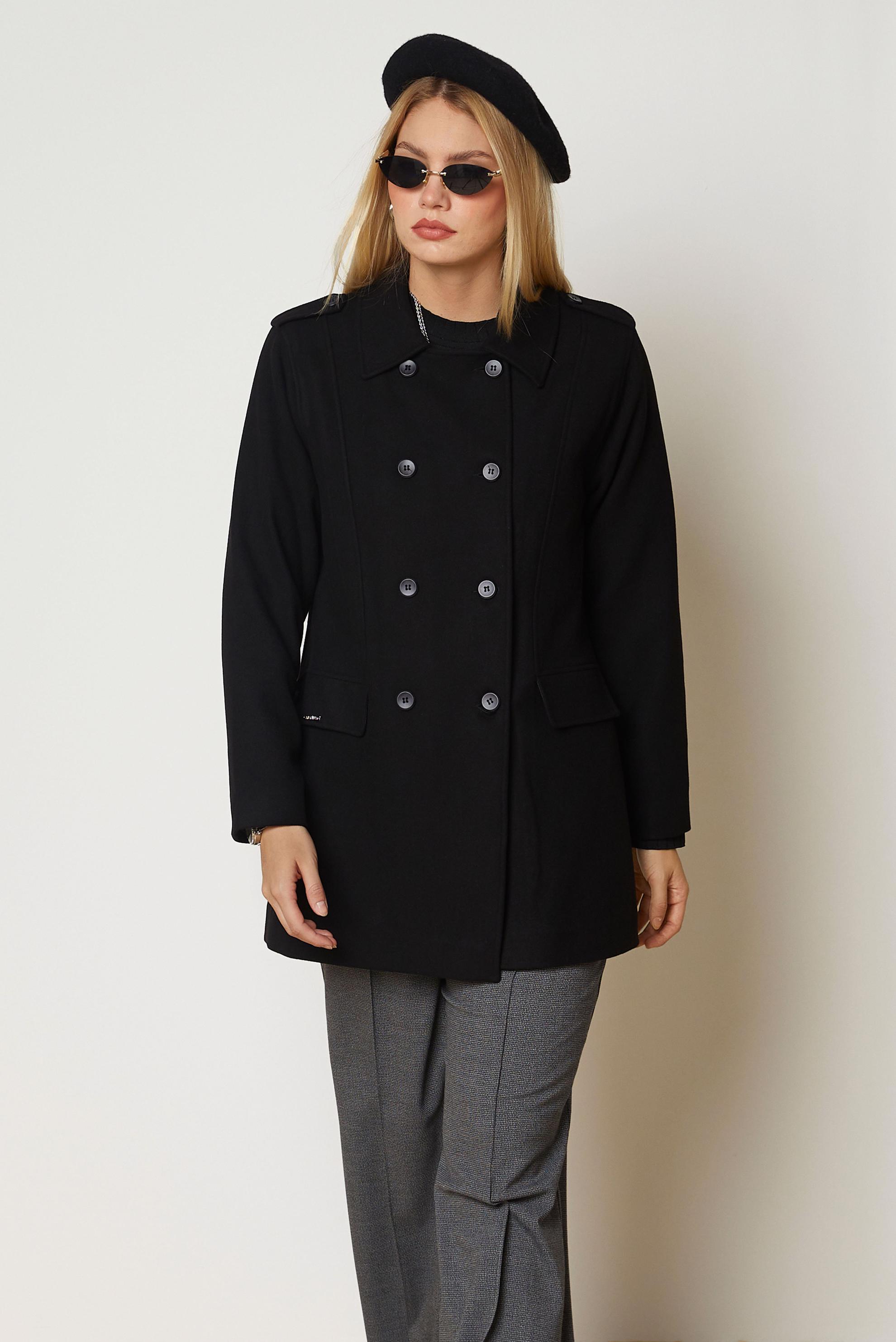 Hijab clothing BLACK CACHE COAT 90659