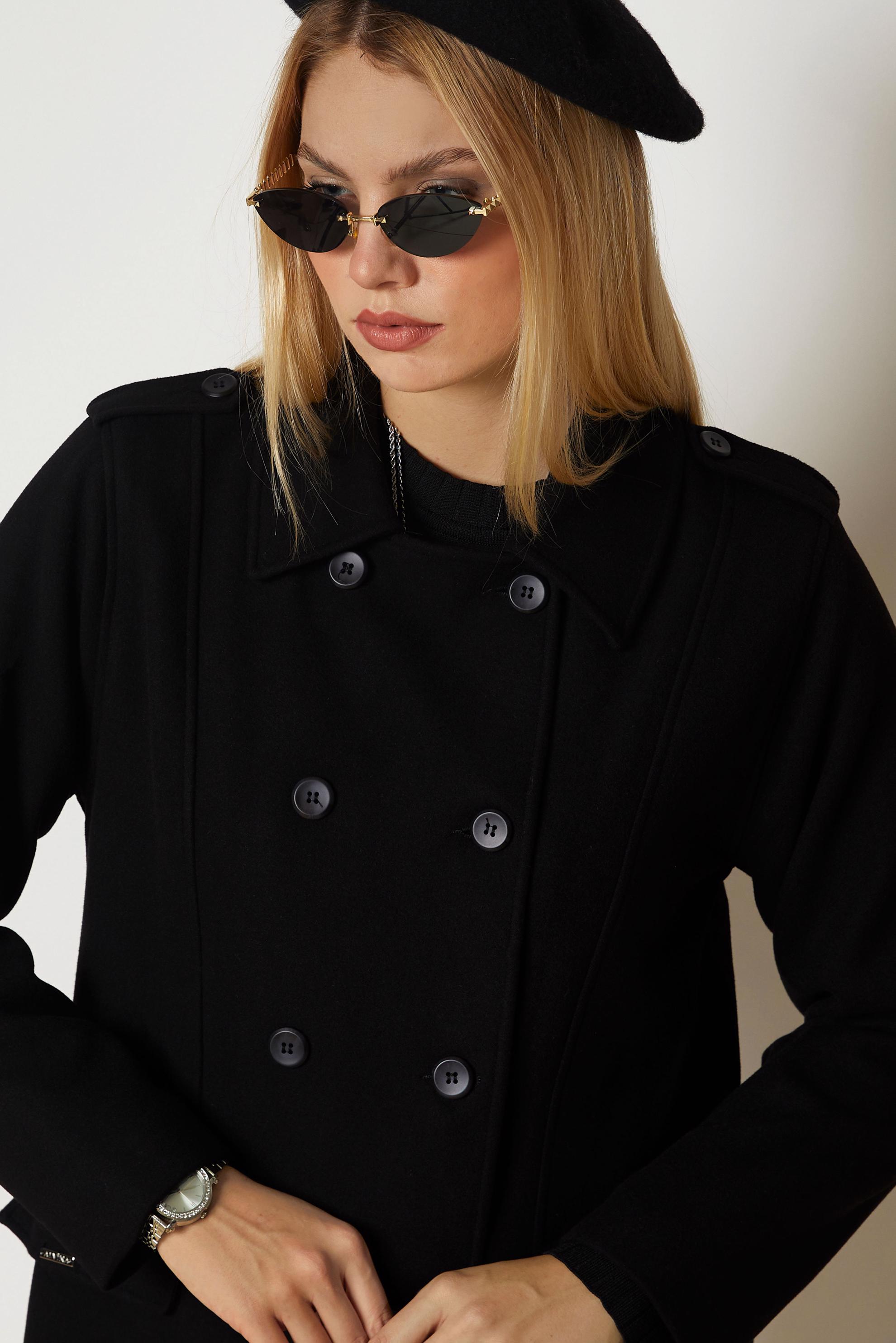 Hijab clothing BLACK CACHE COAT 90659
