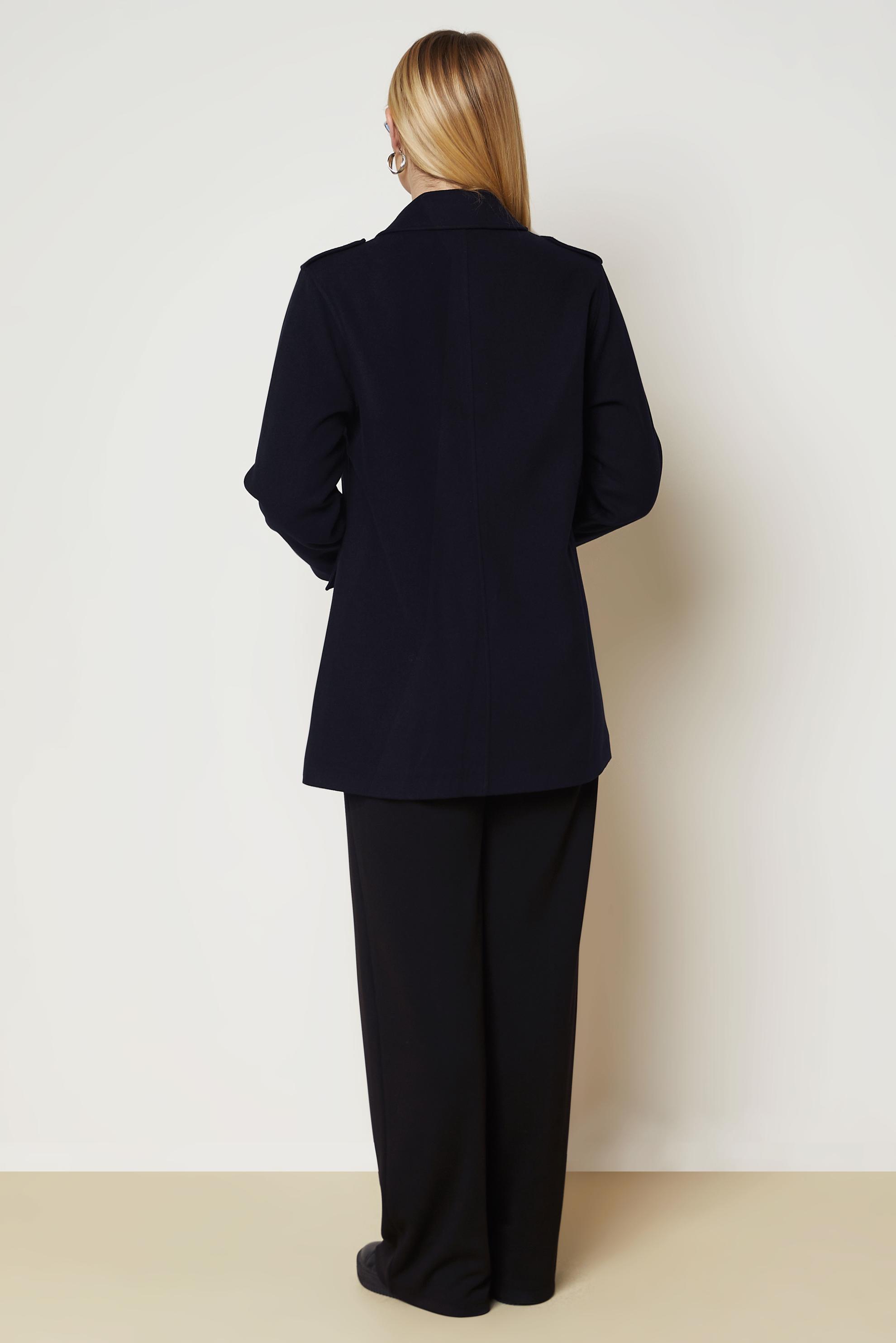 Hijab clothing NAVY BLUE CACHE COAT 90659