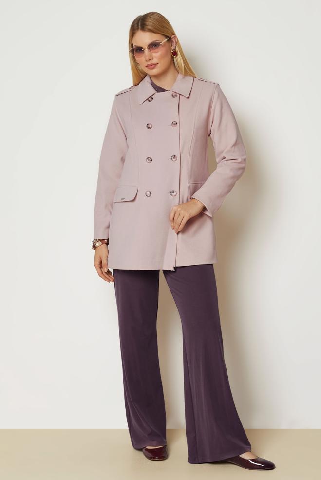 Hijab clothing POWDER CACHE COAT 90659 - ALVİNA